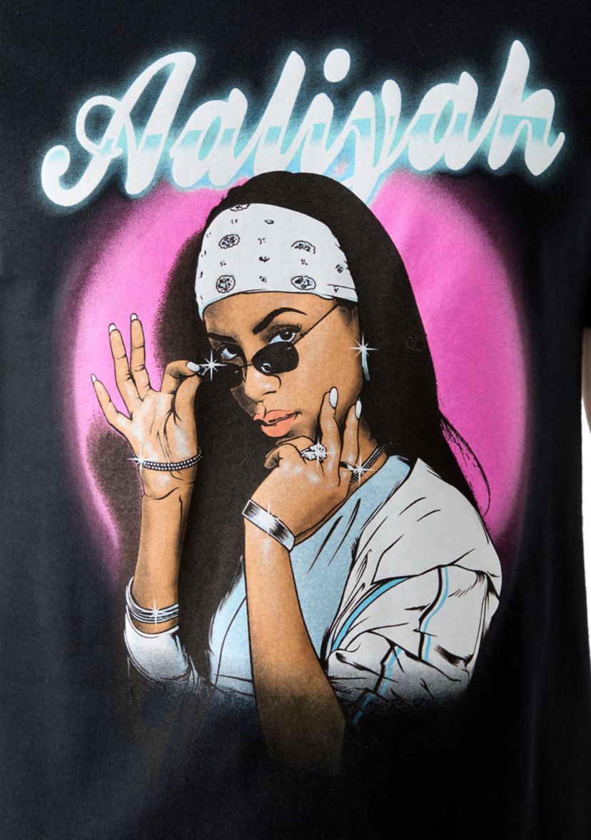 Mens Aaliyah Glasses Graphic T-Shirt