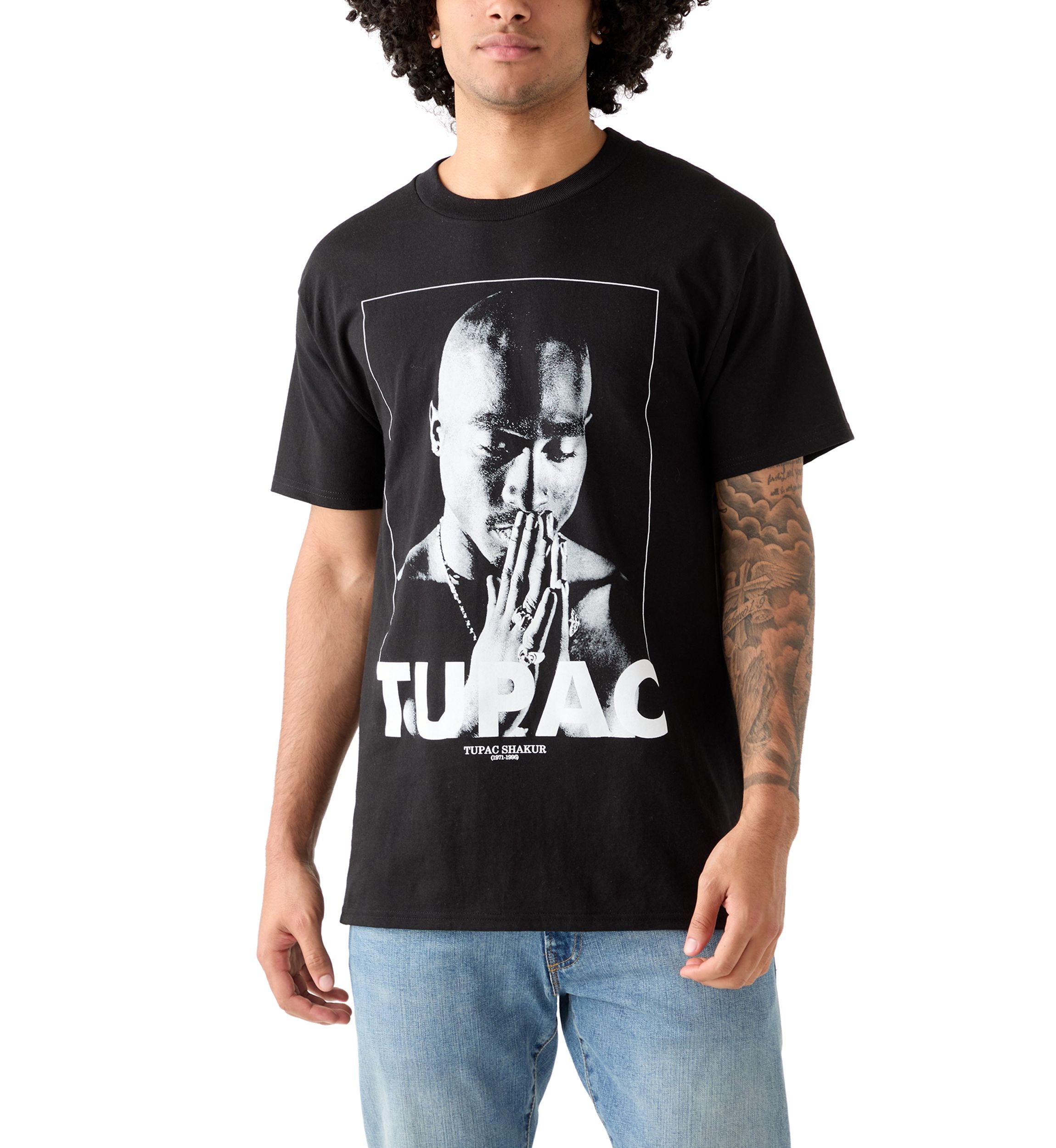 Mens Tupac Praying Graphic T-Shirt