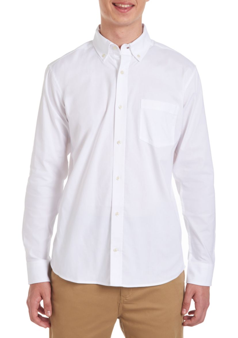 Boys 8-20 Long Sleeve Stretch Oxford Shirt