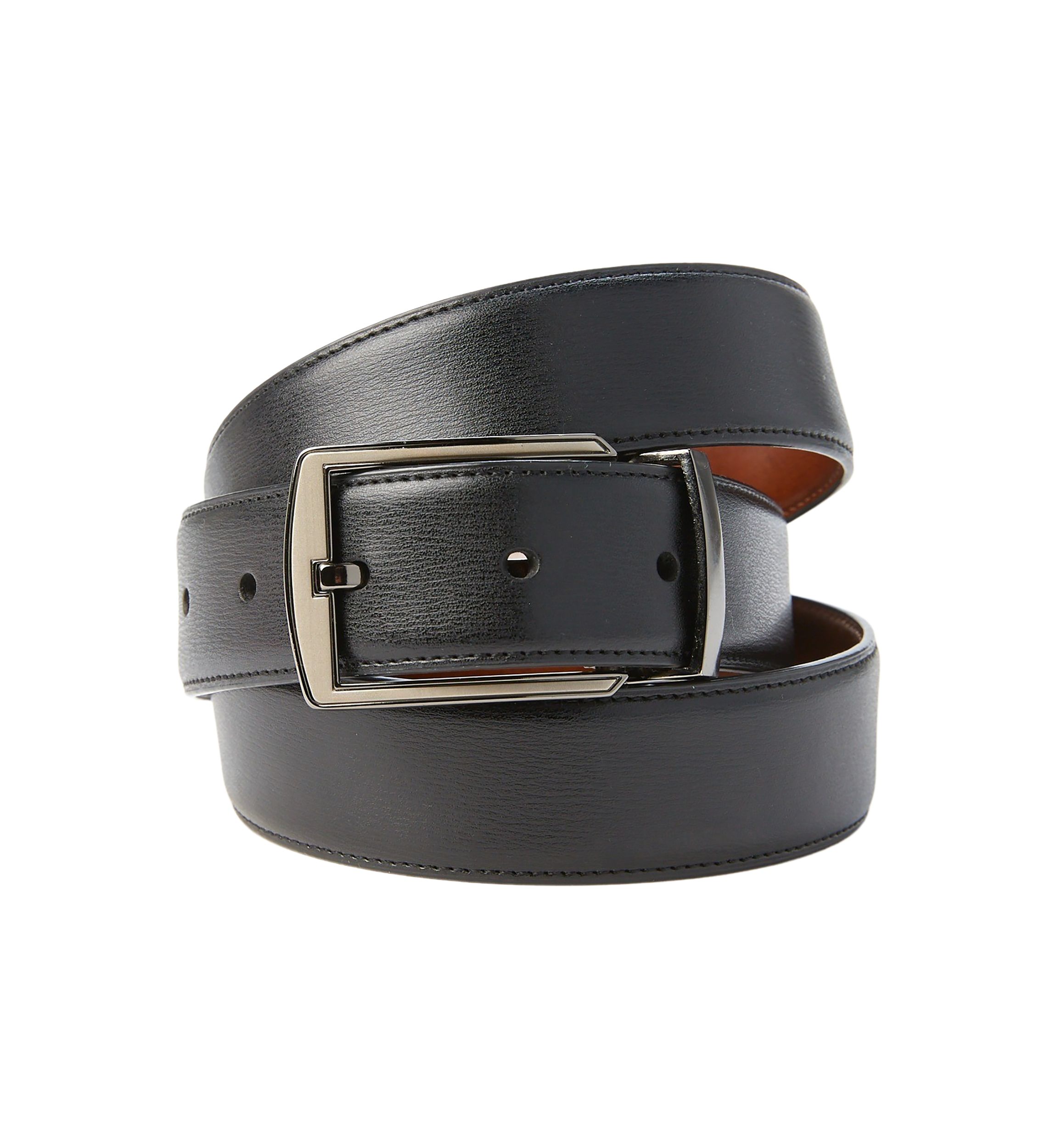 Black Texture Reversible Belt