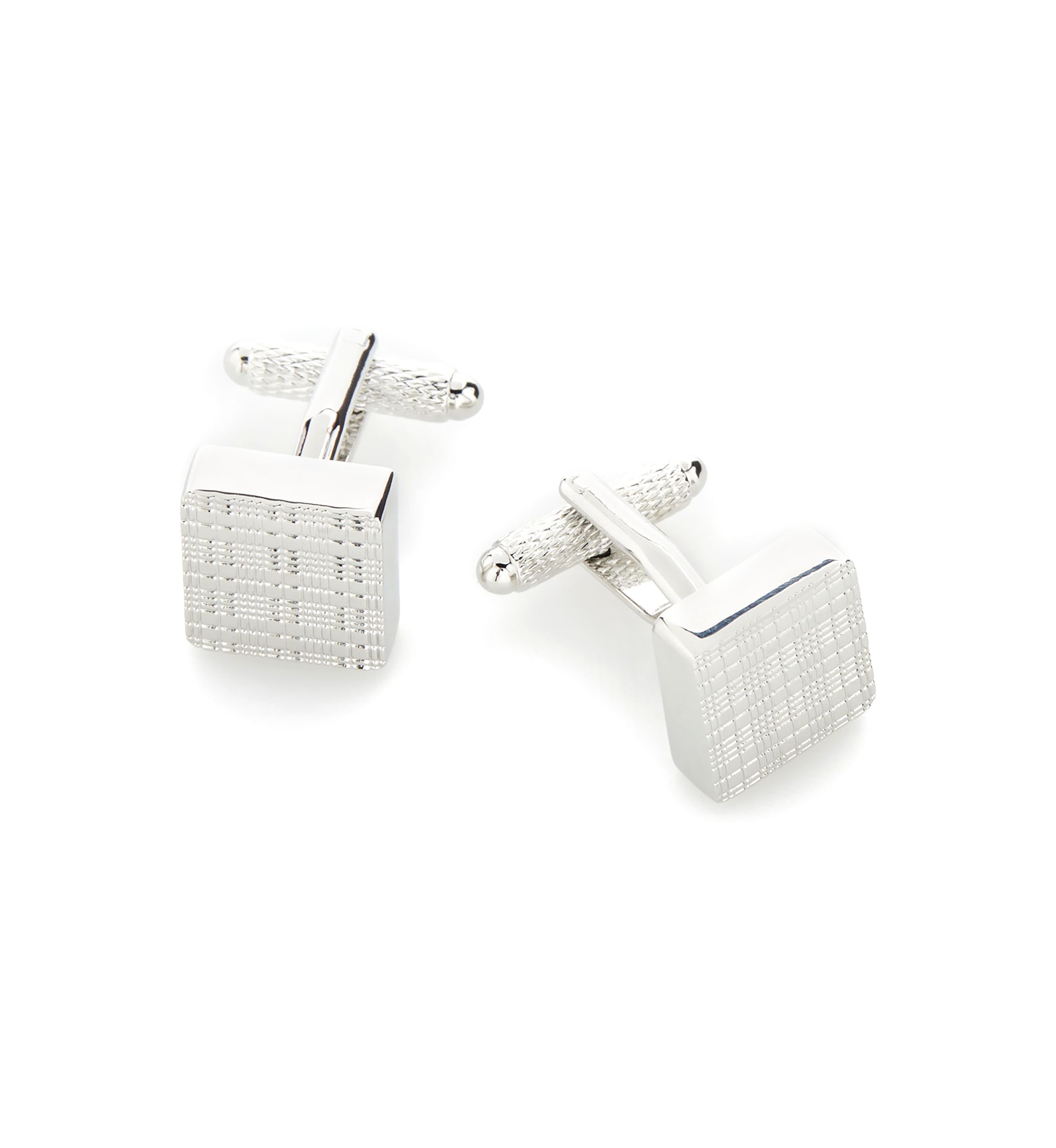 Mens Square Plaid Cuff Links