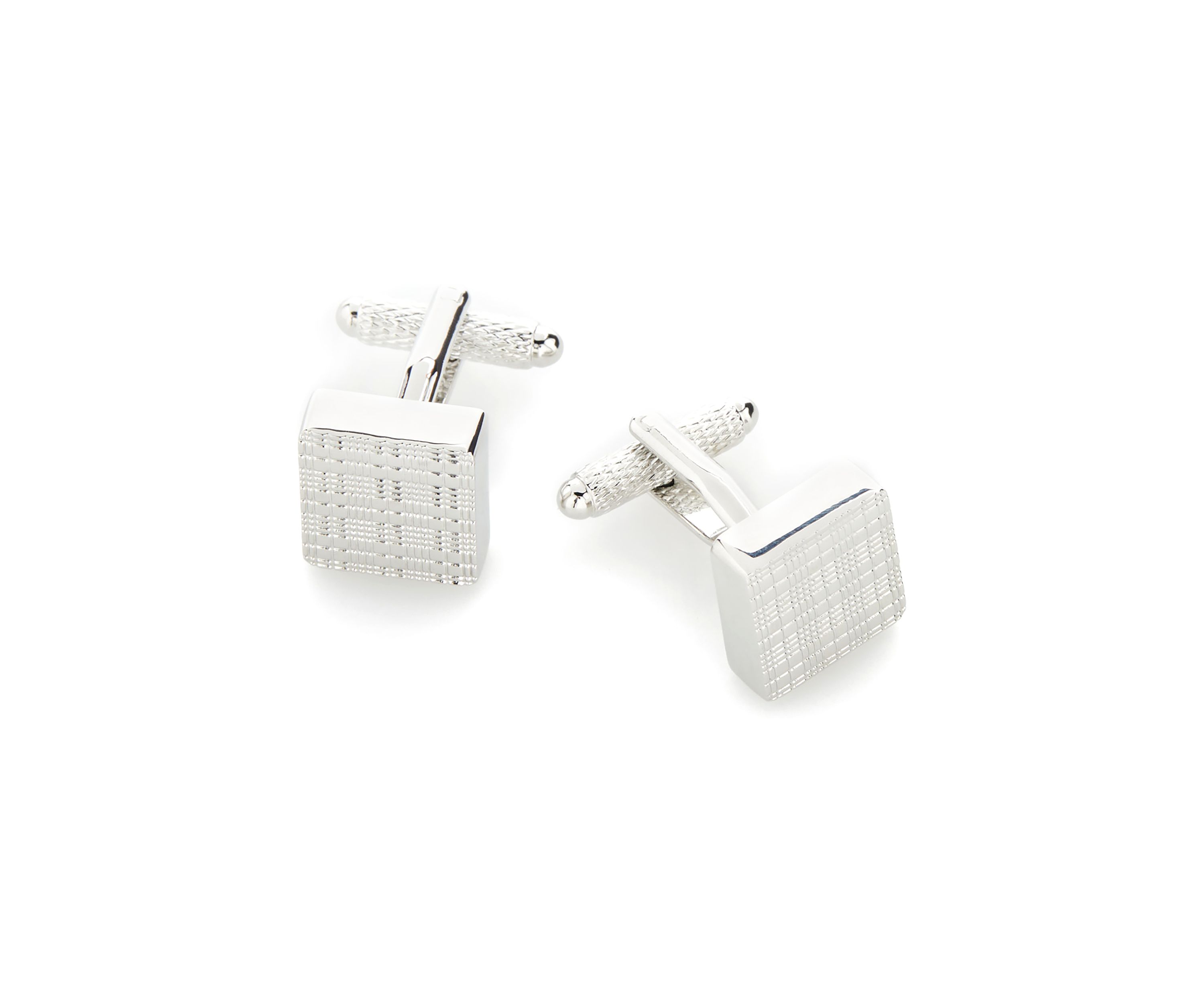 Mens Square Plaid Cuff Links