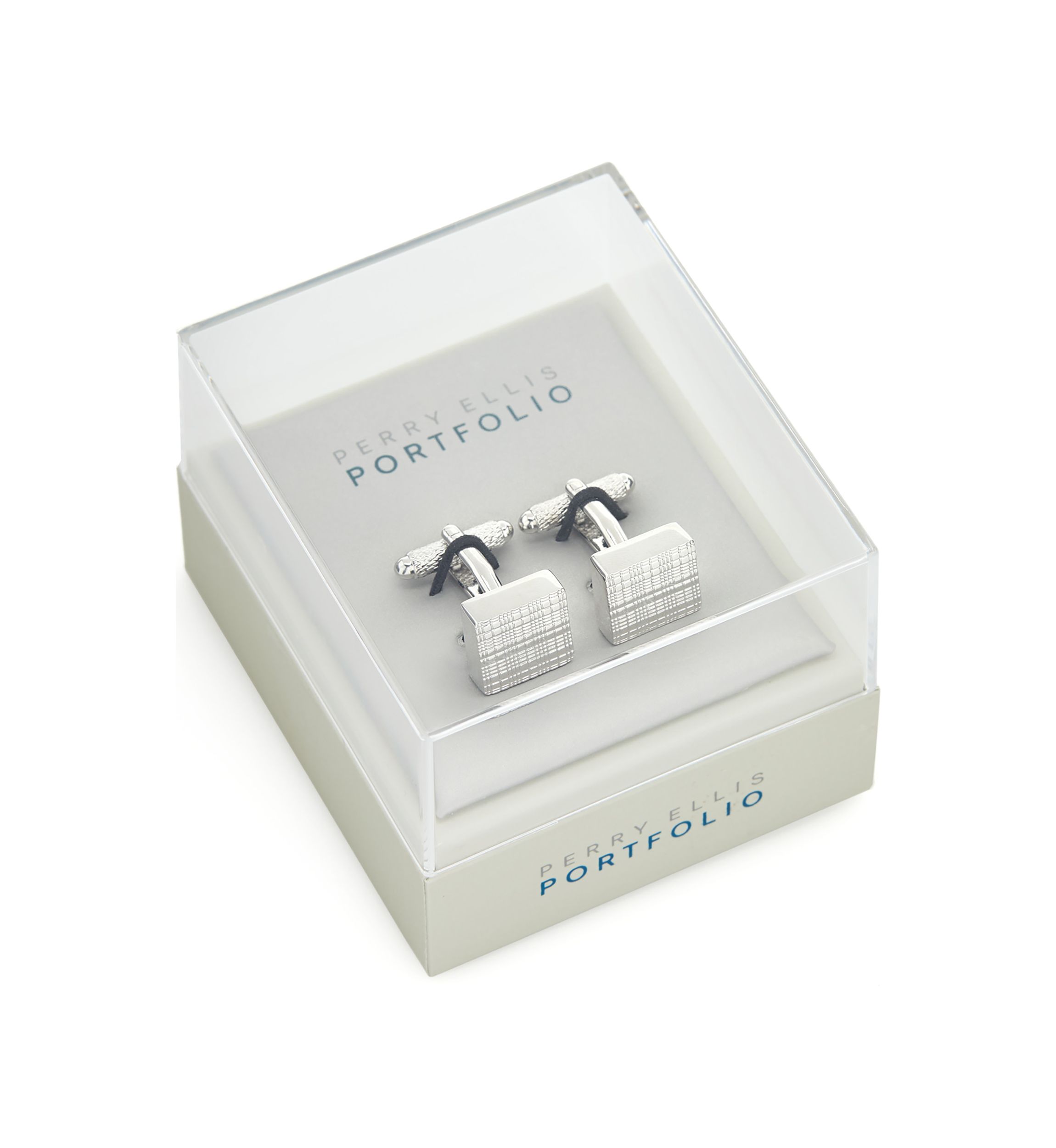 Mens Square Plaid Cuff Links