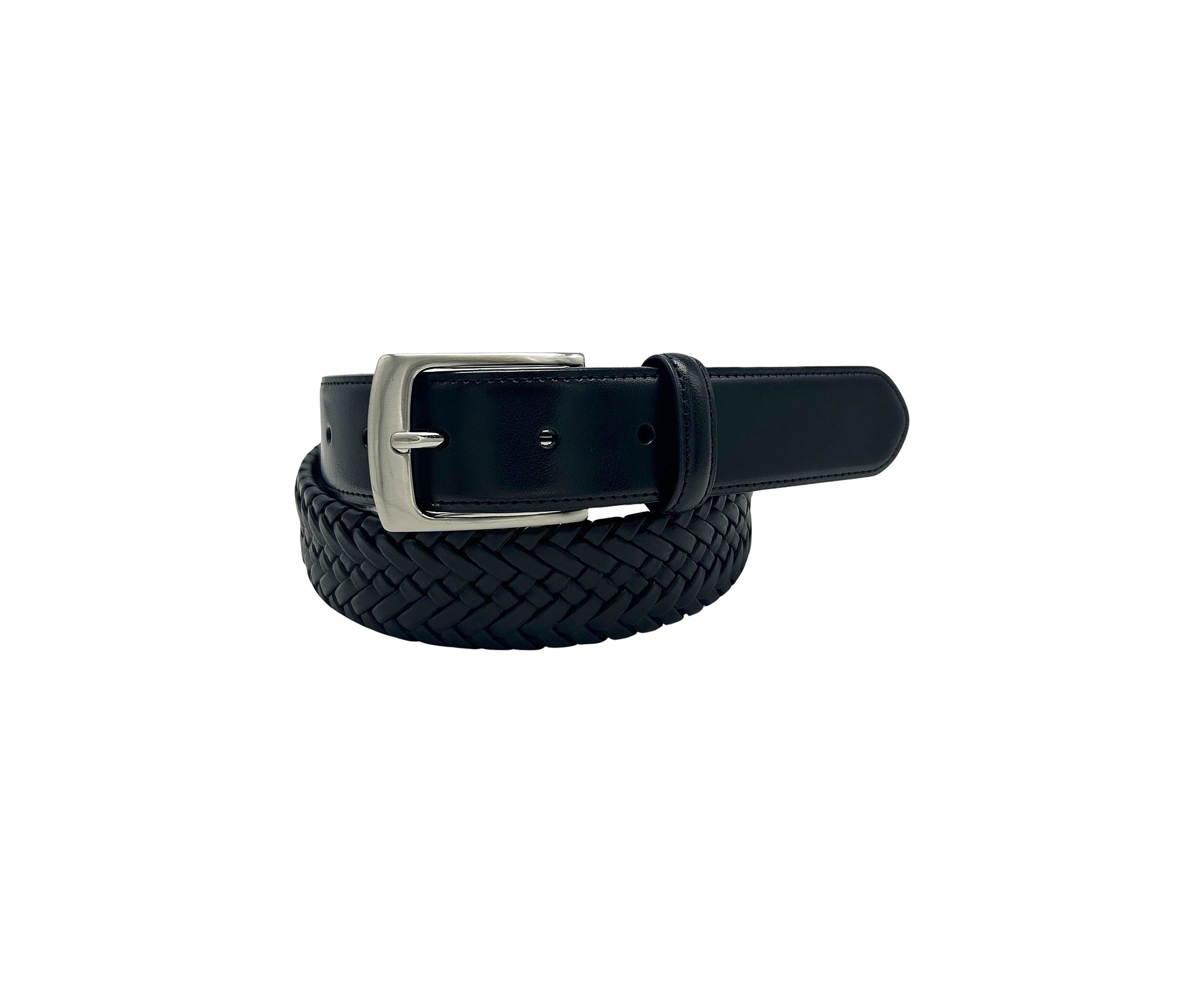 Braided Faux Leather Belt