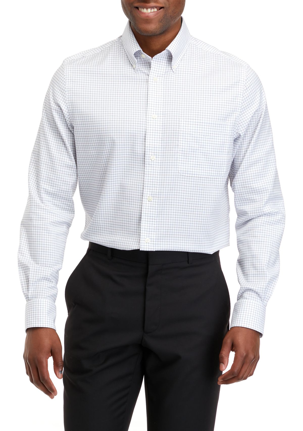 Mens Regular Fit Ultra Flex Non Iron Stretch Dress Shirt