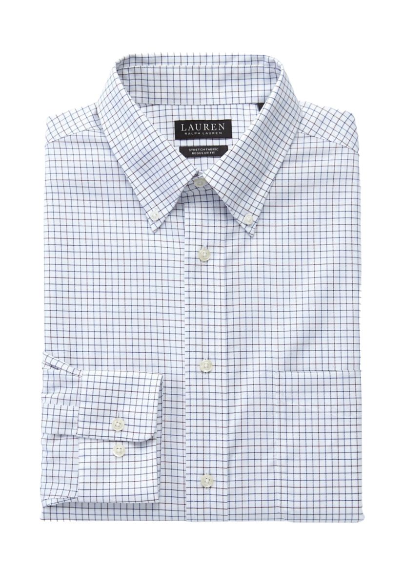 Mens Regular Fit Ultra Flex Non Iron Stretch Dress Shirt