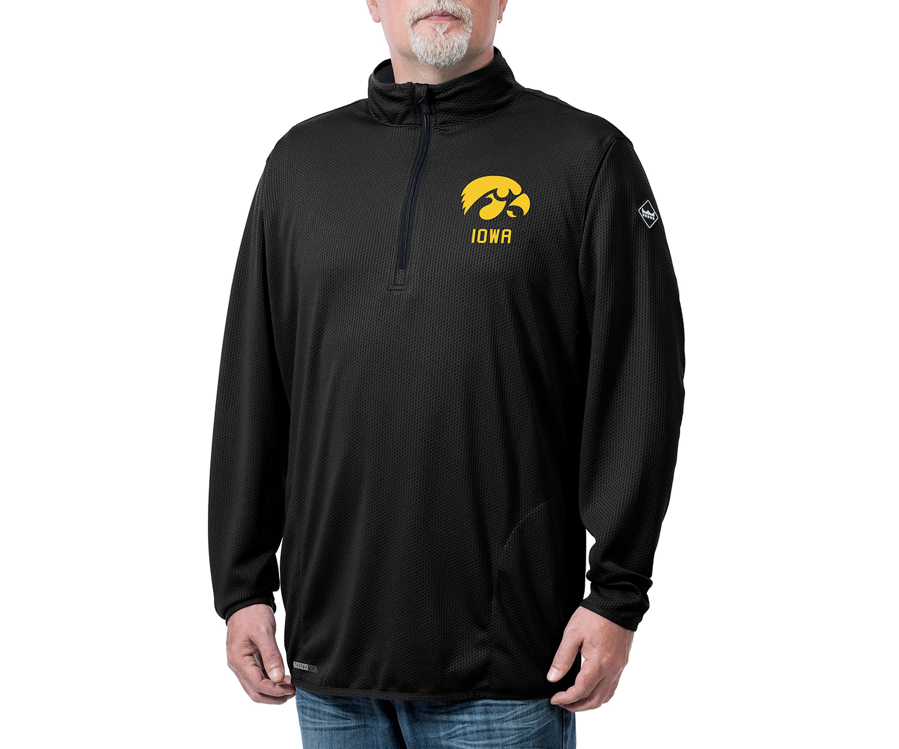 NCAA Iowa Hawkeyes Flow Thermatec Quarter Zip Jacket