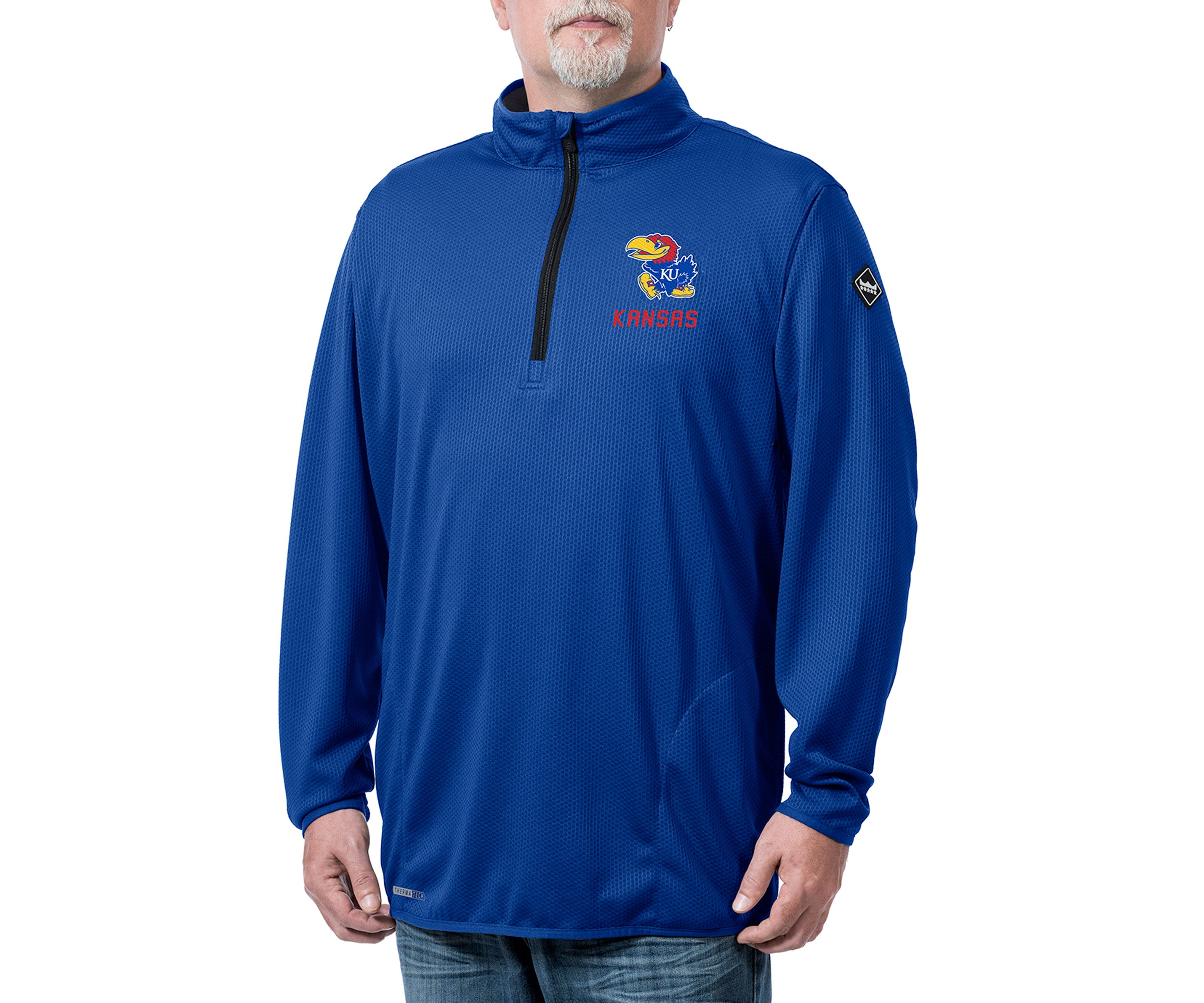 NCAA Kansas Jayhawks Flow Thermatec Quarter Zip Jacket