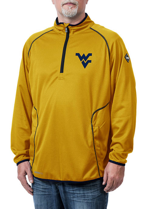 NCAA West Virginia Mountaineers Tone Tech Quarter Zip Jacket 