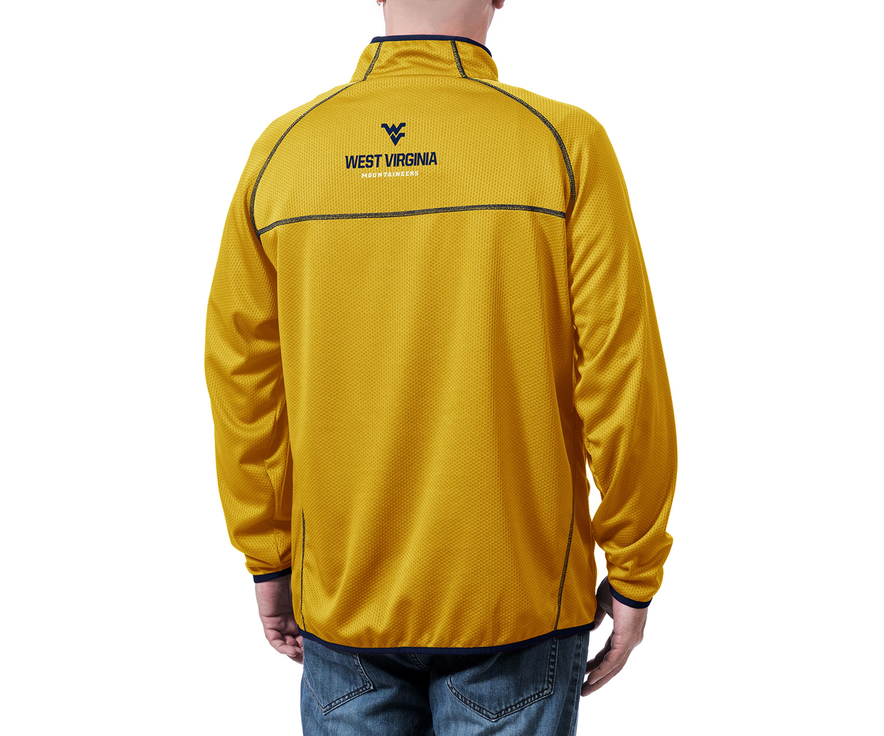 NCAA West Virginia Mountaineers Tone Tech Quarter Zip Jacket 