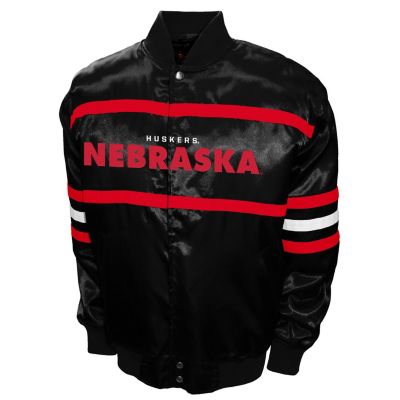 Franchise Club Men's NCAA Nebraska Cornhuskers 2nd Era Satin, Black, Medium
