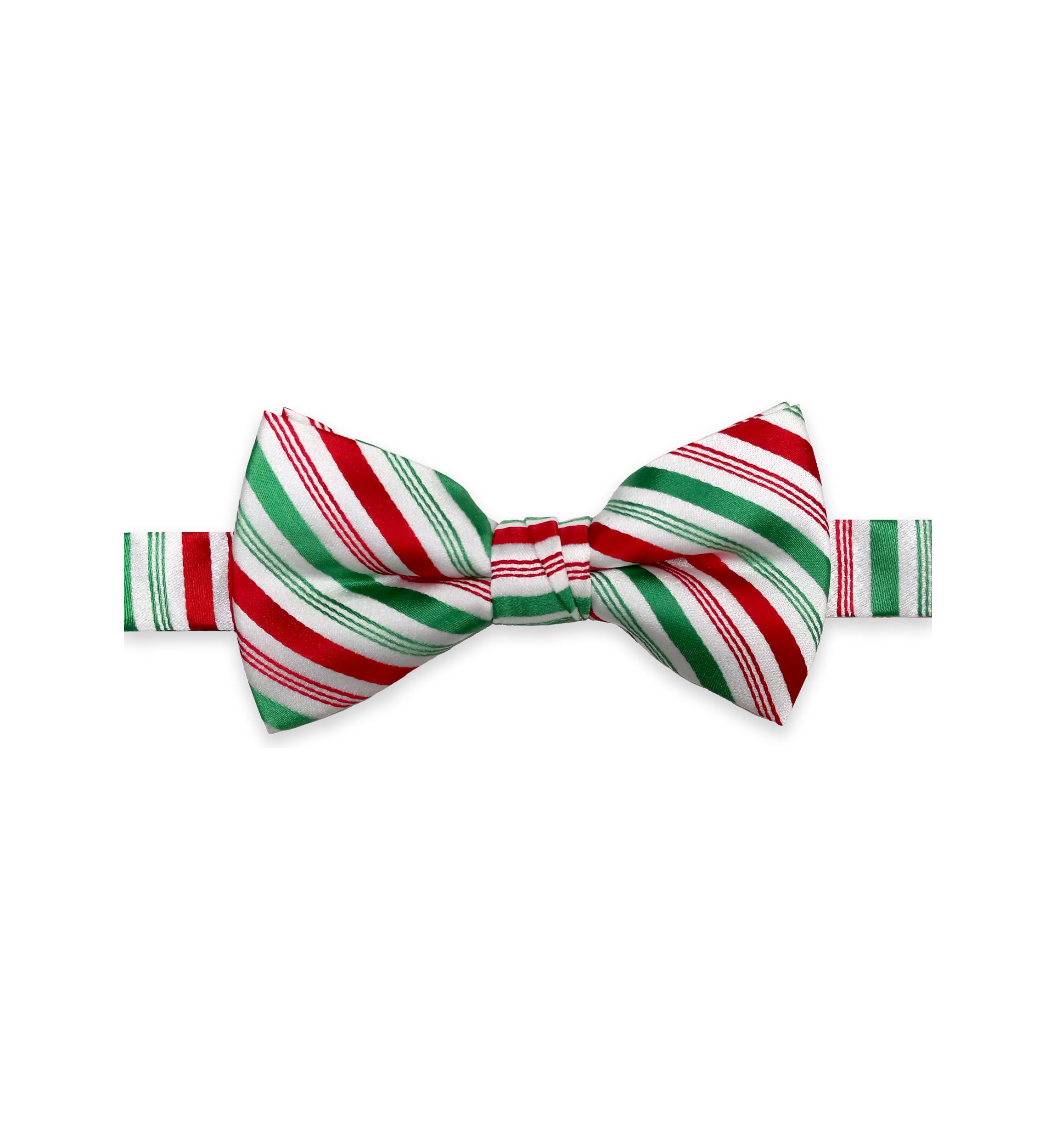 Black Candy Cane Stripe Bow Tie