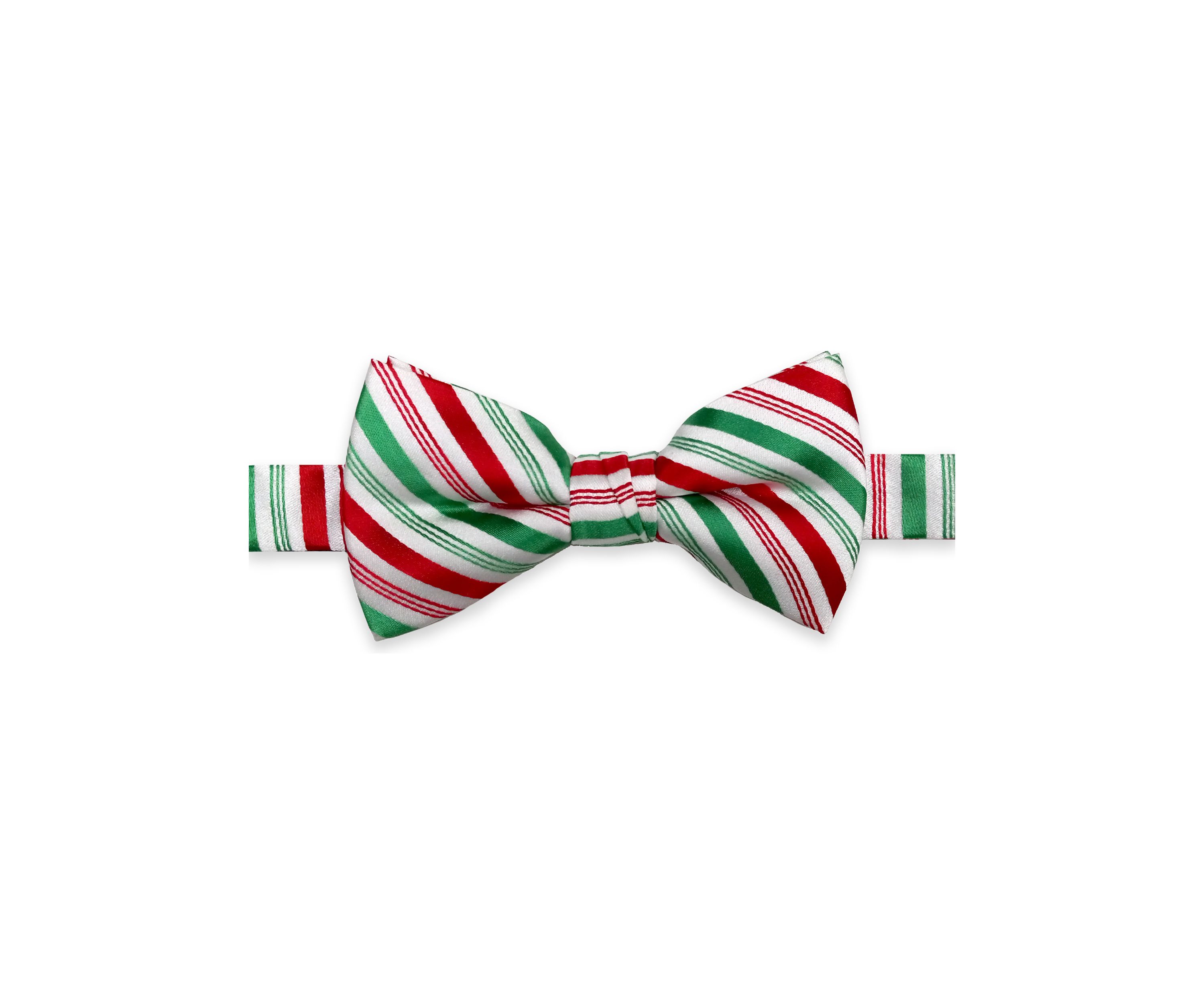 Black Candy Cane Stripe Bow Tie