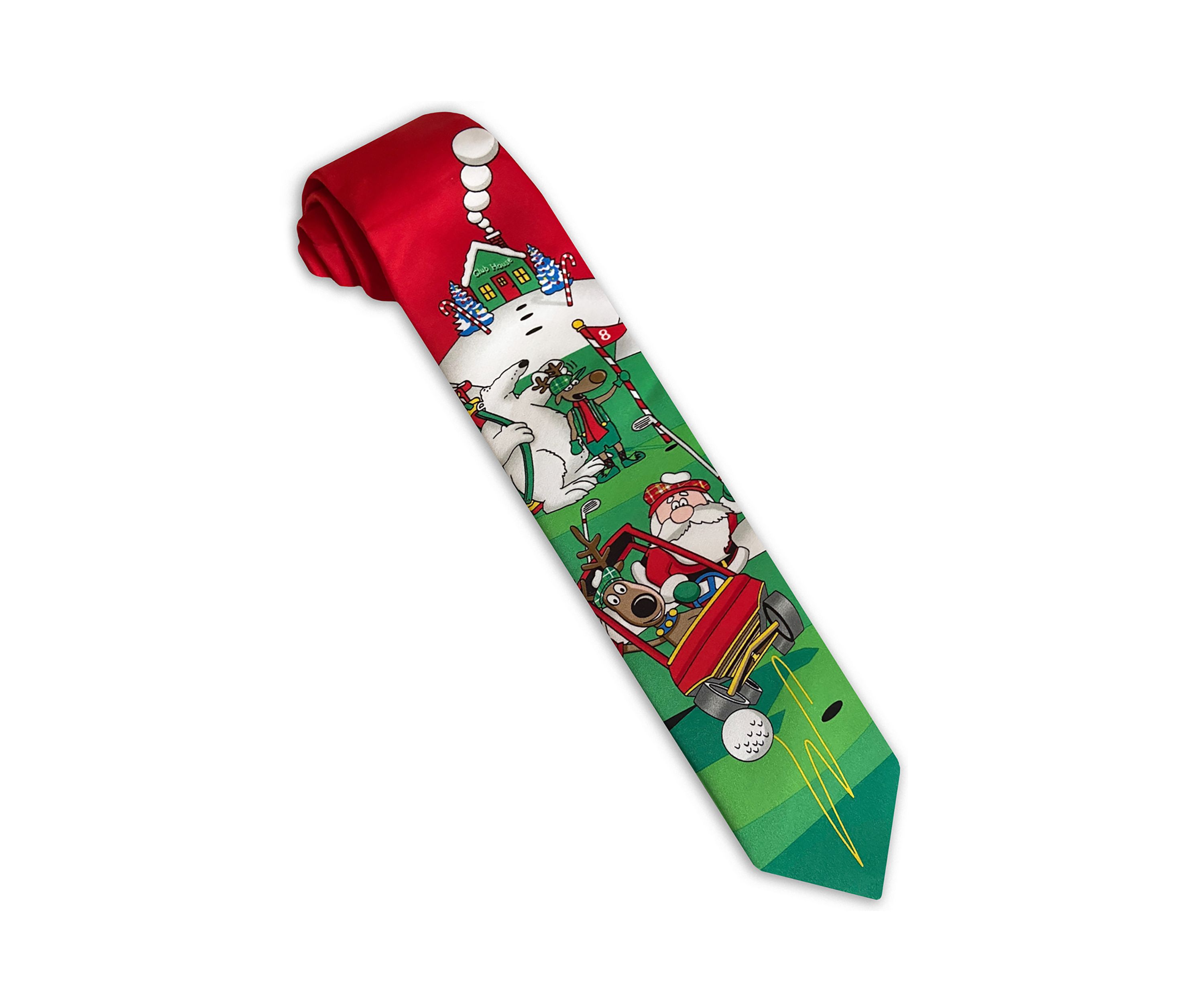 Santa Golf Cart Tie 