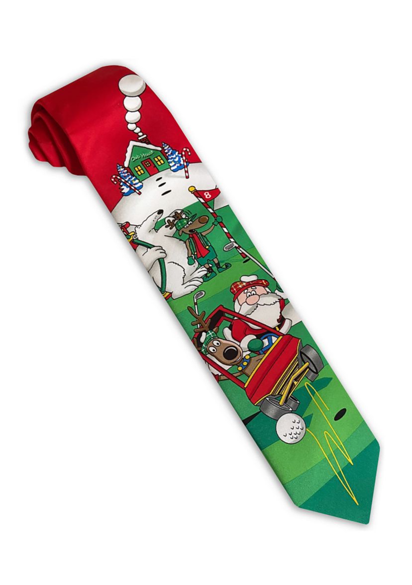 Santa Golf Cart Tie 