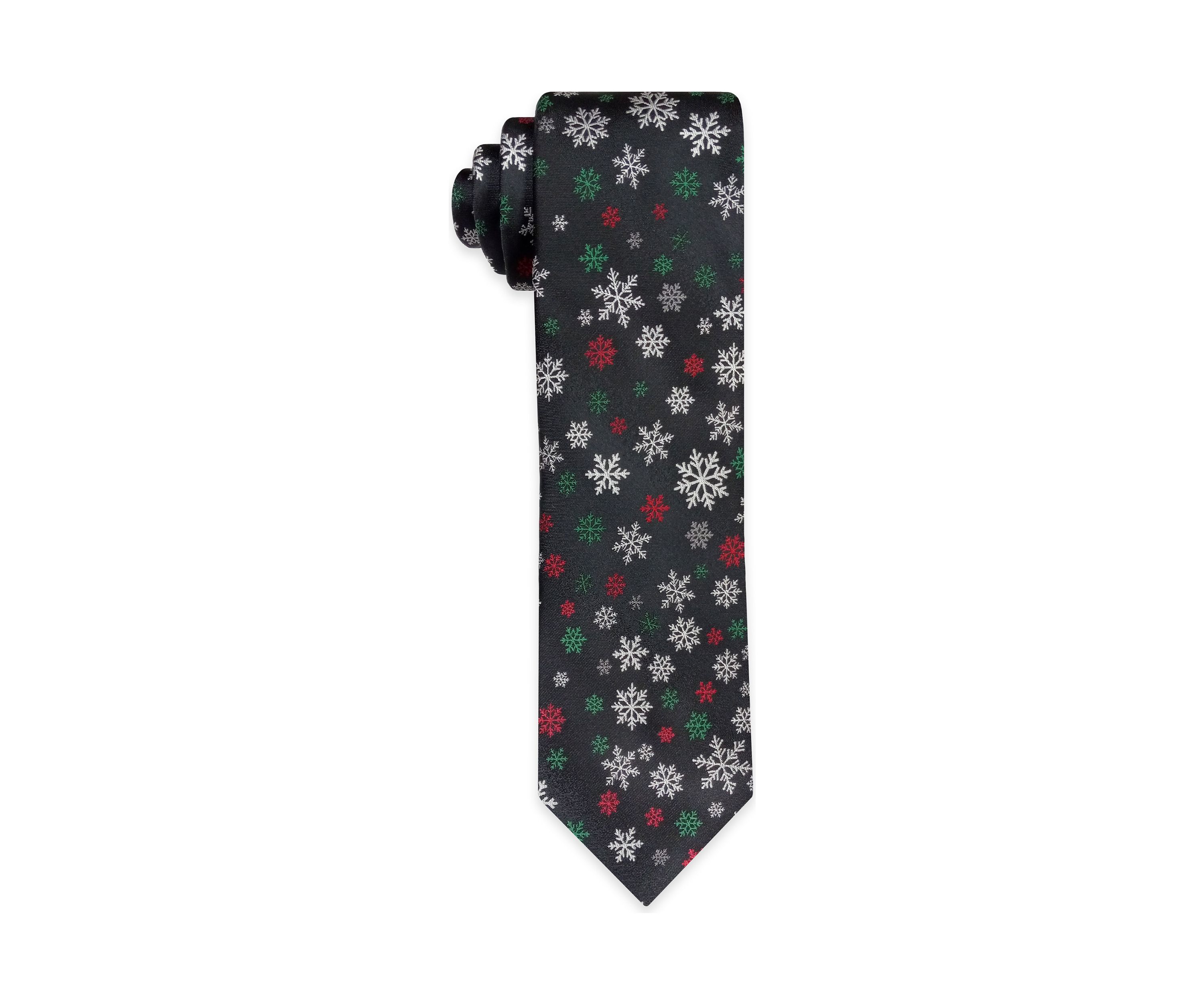 Red Shaded Snowflakes Tie