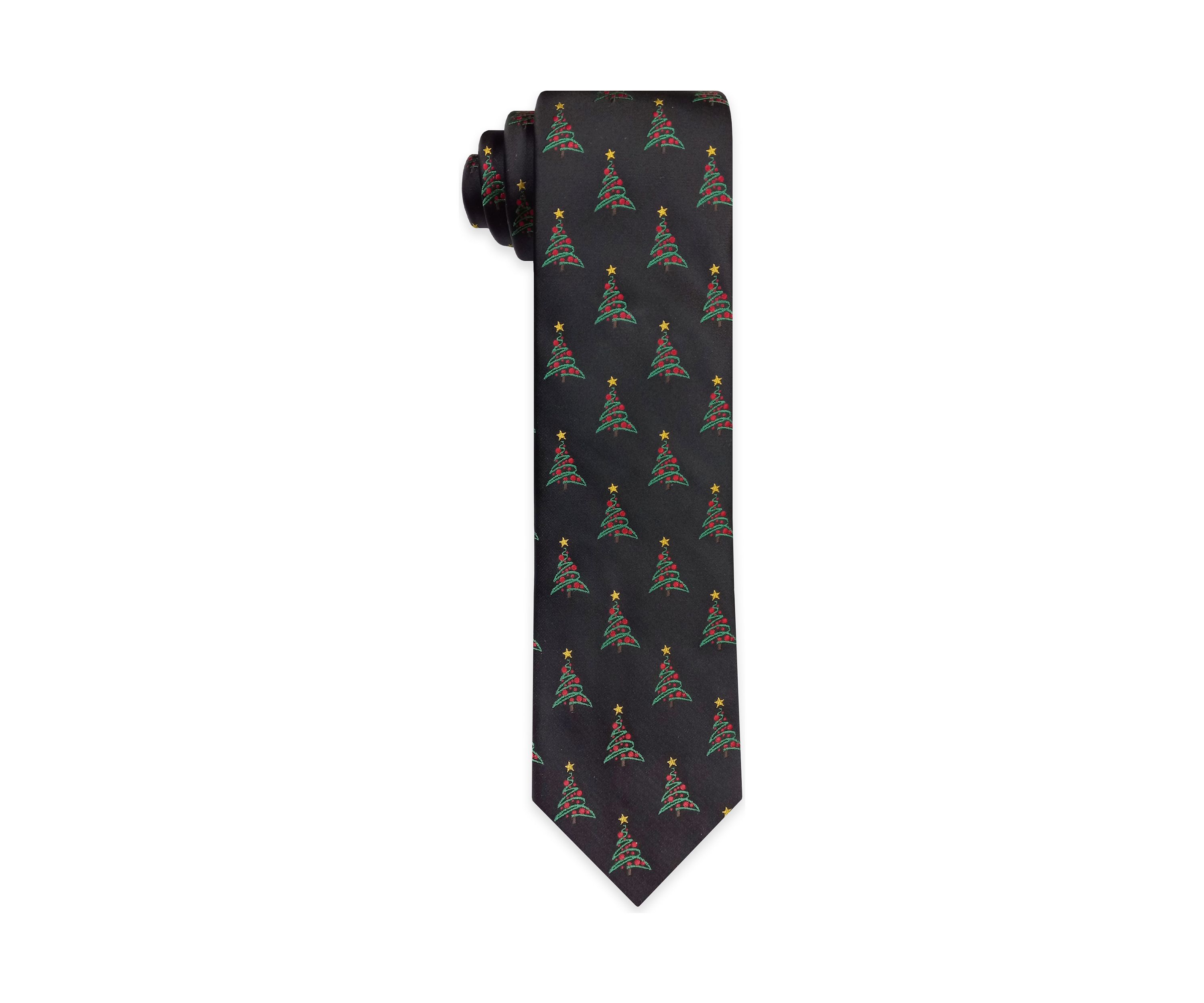 Black Artsy Tree Tie