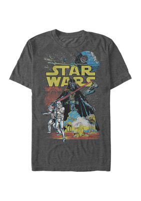 Men's Officially Licensed Star Wars Graphic Top, Grey, 3XL