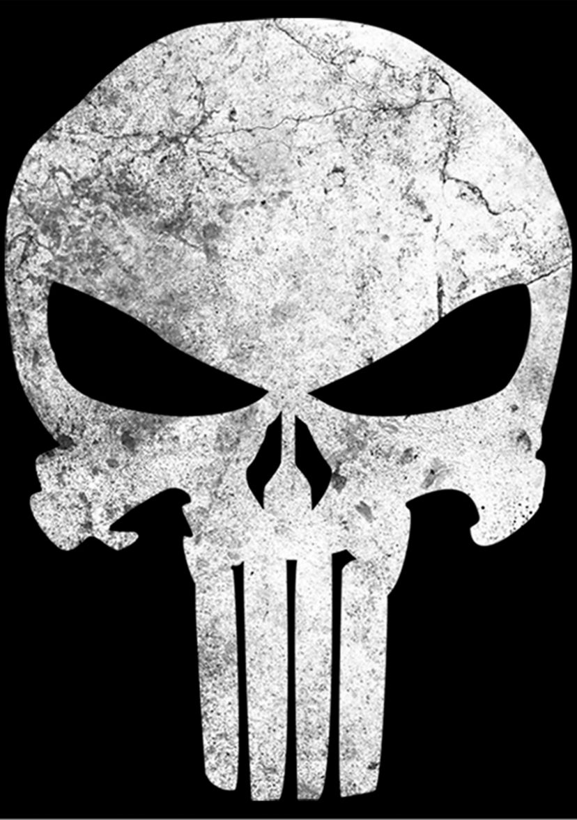  Marvel Punisher Distressed Skull T-Shirt  