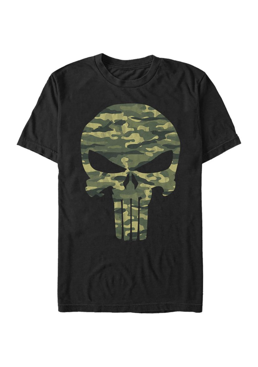Marvel Punisher Camo Skull T-Shirt