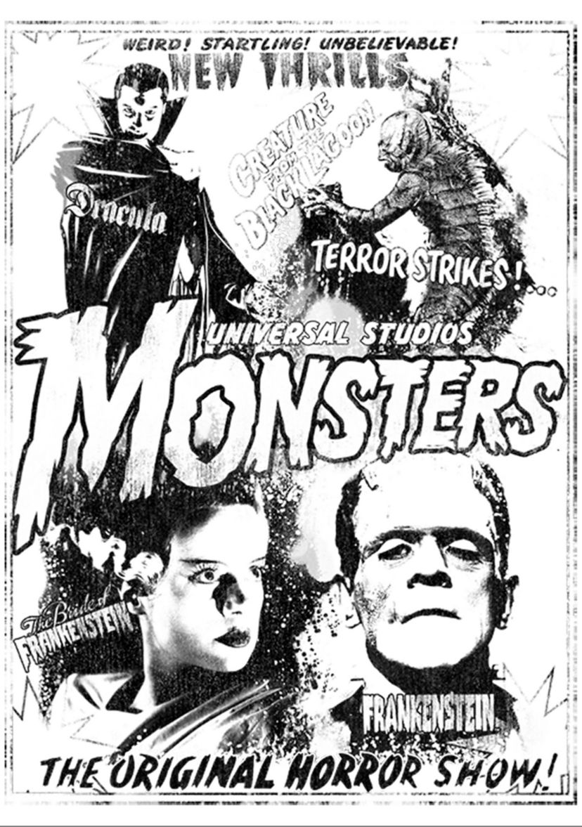 Classic Monsters Vintage Horror T-Shirt