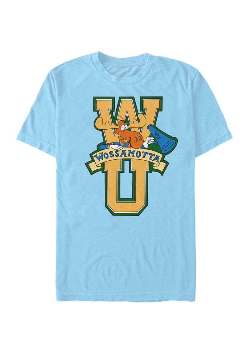  Rocky & Bullwinkle Wossamottta Letters T-Shirt 