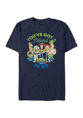 Disney Pixar Men's Toy Story Friendship T-Shirt, Navy Blue, X-Large