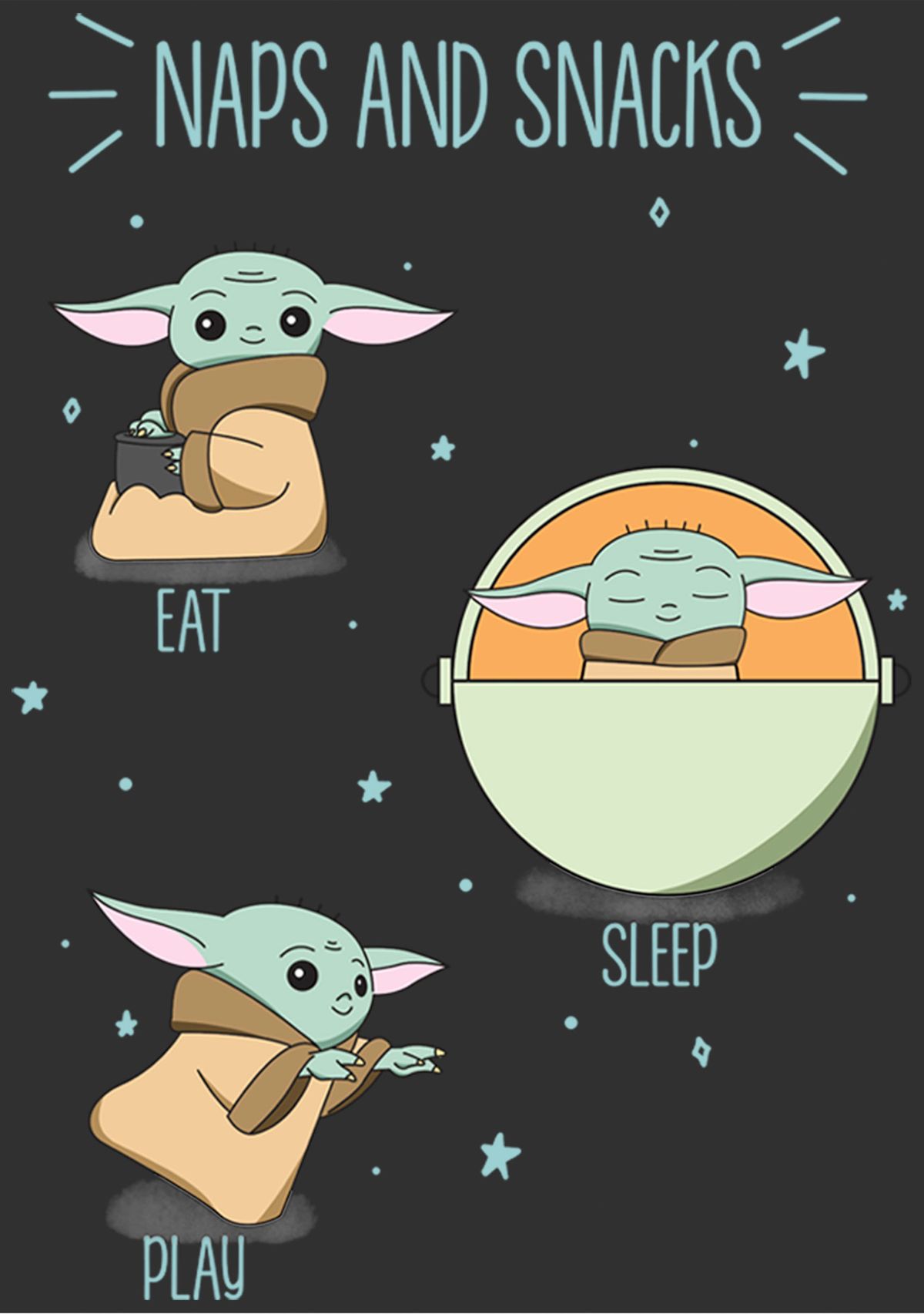 Star Wars The Mandalorian Snack Yoda T-Shirt