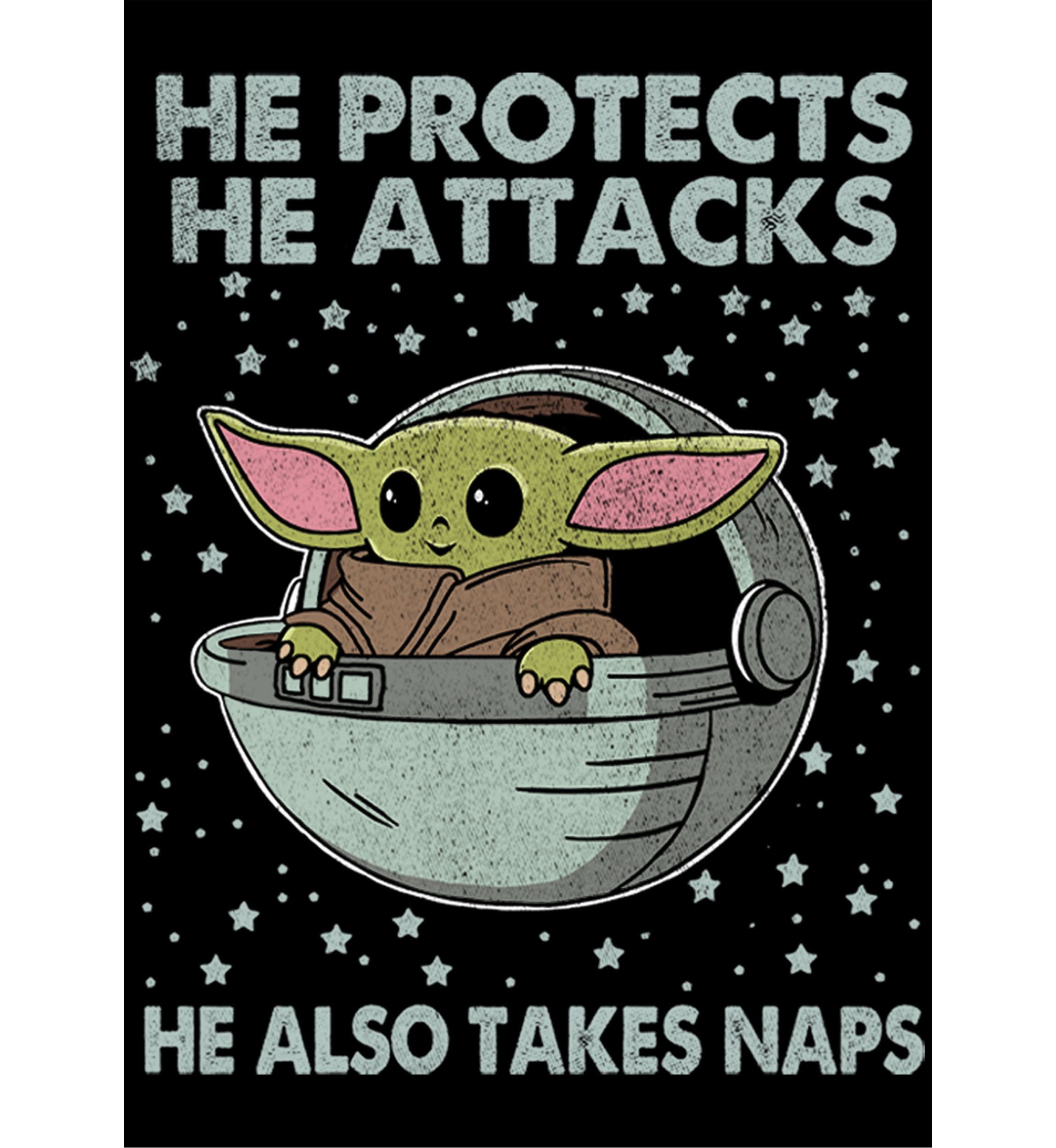  Star Wars The Mandalorian Naps T-Shirt 