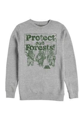Men's Star Wars Protect Our Forest Fleece Crew Sweater, XL