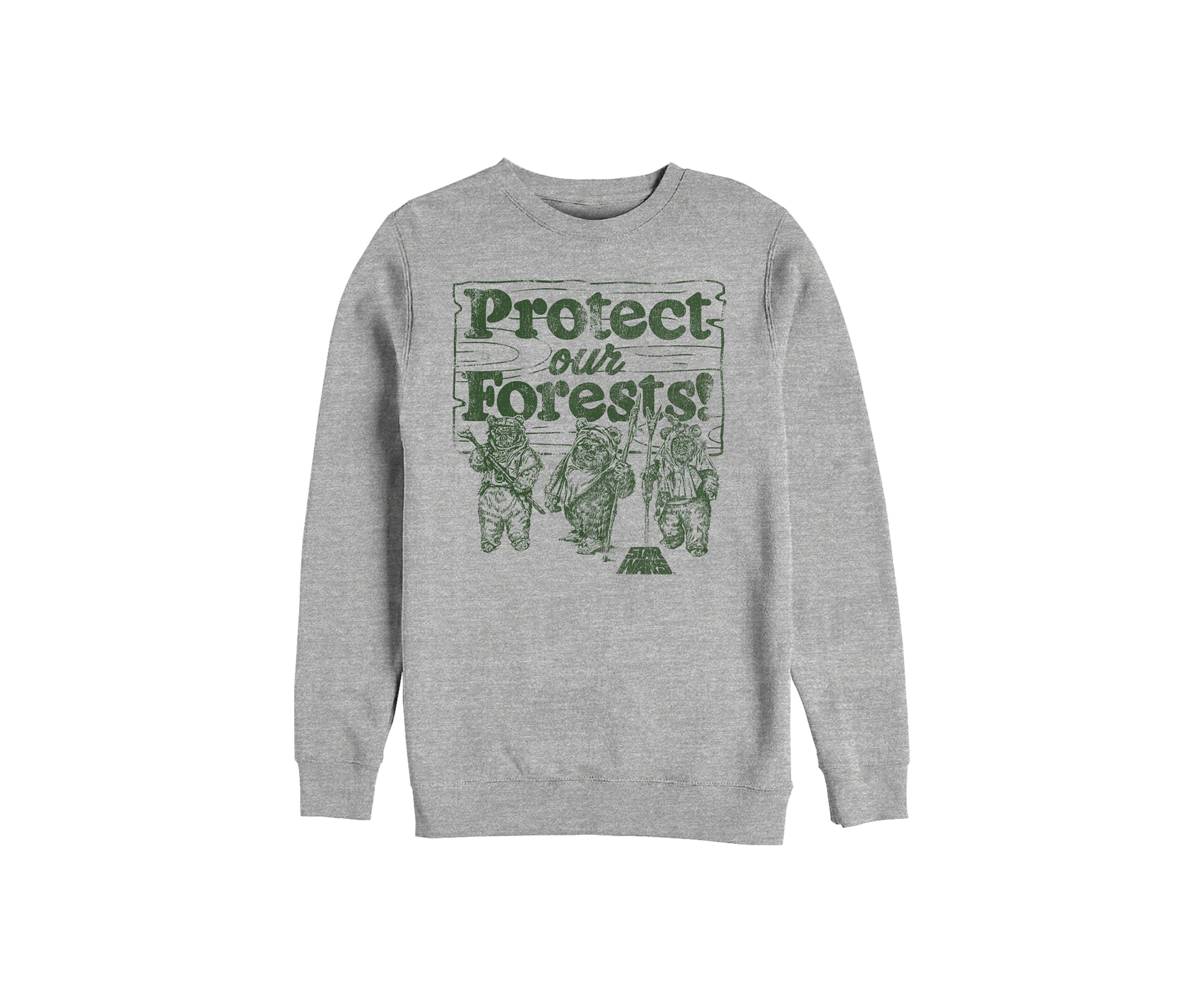  Star Wars Protect Our Forest Fleece Crew Sweater 