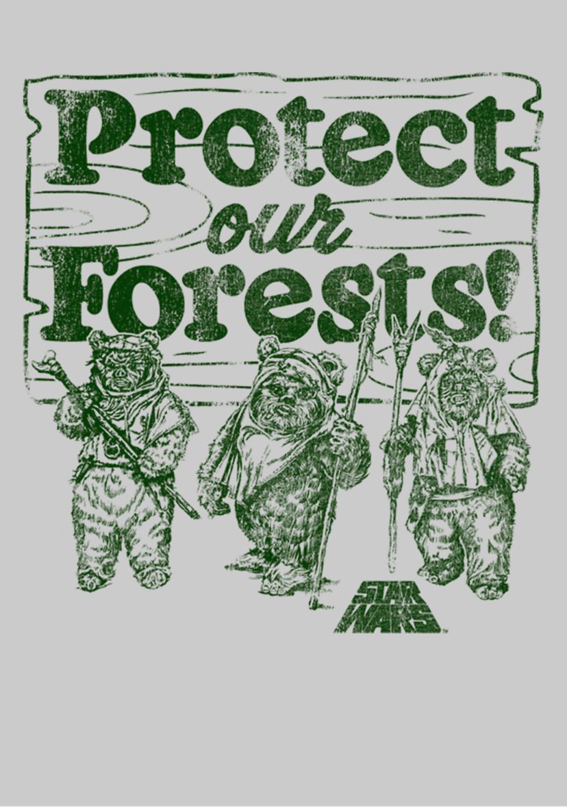  Star Wars Protect Our Forest Fleece Crew Sweater 