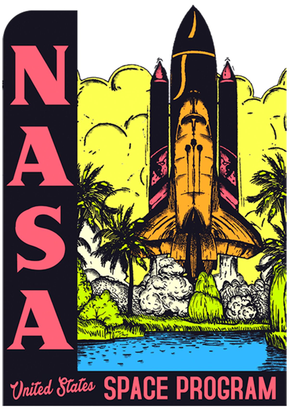 NASA Canaveral Launch Graphic T-Shirt