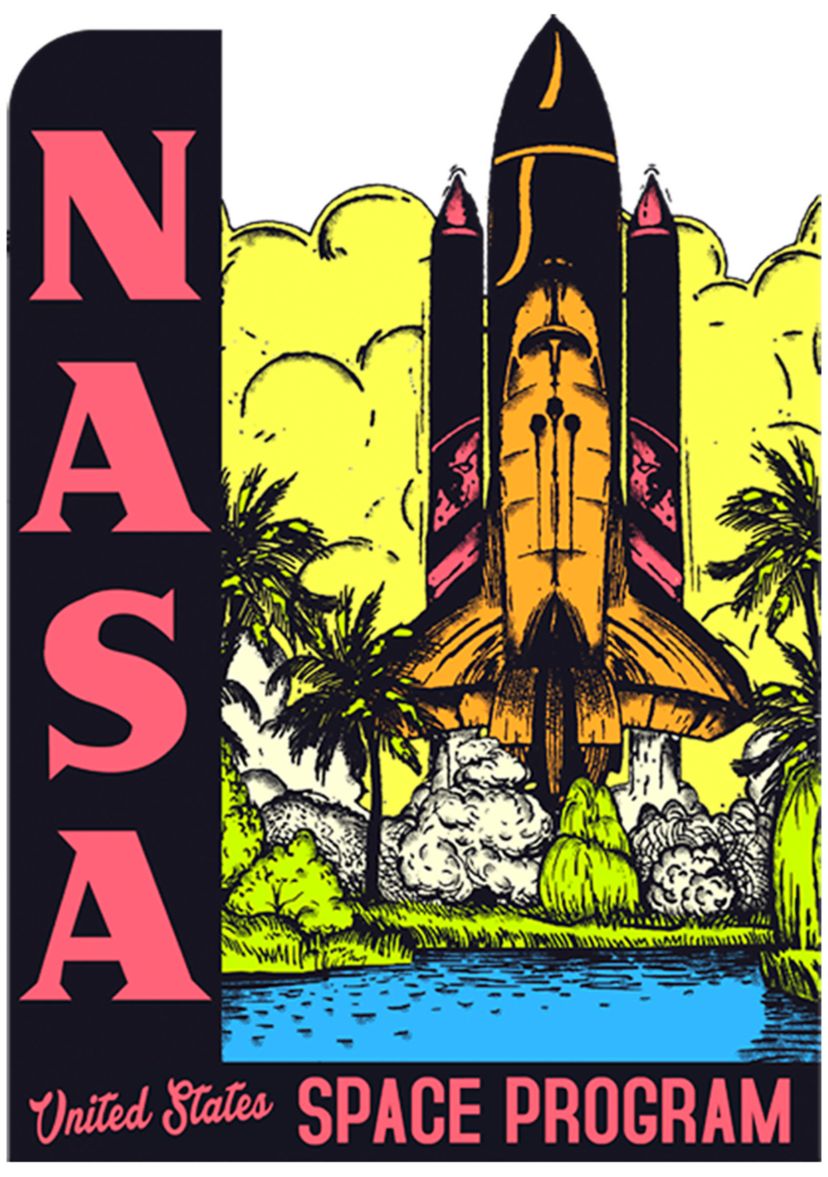 NASA Canaveral Launch Graphic T-Shirt