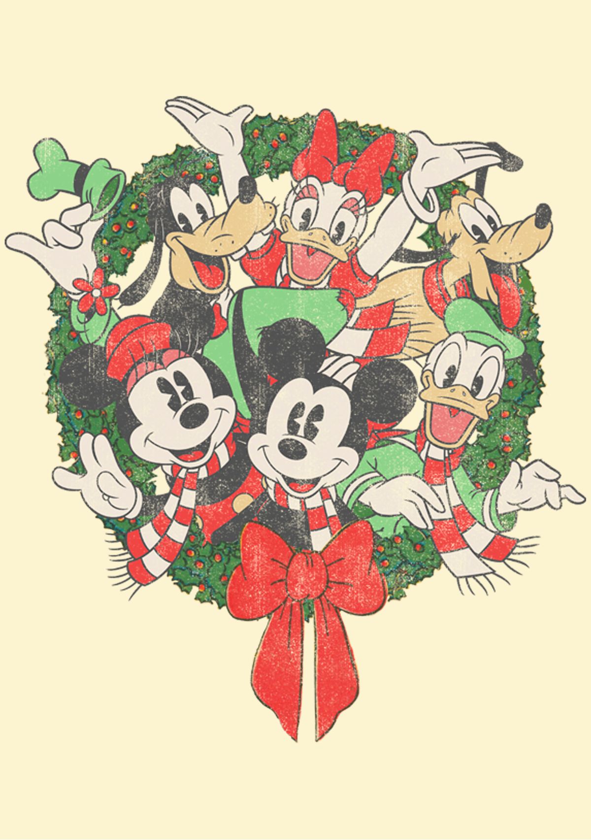 Classic Mickey Friends Wreath Graphic T-Shirt
