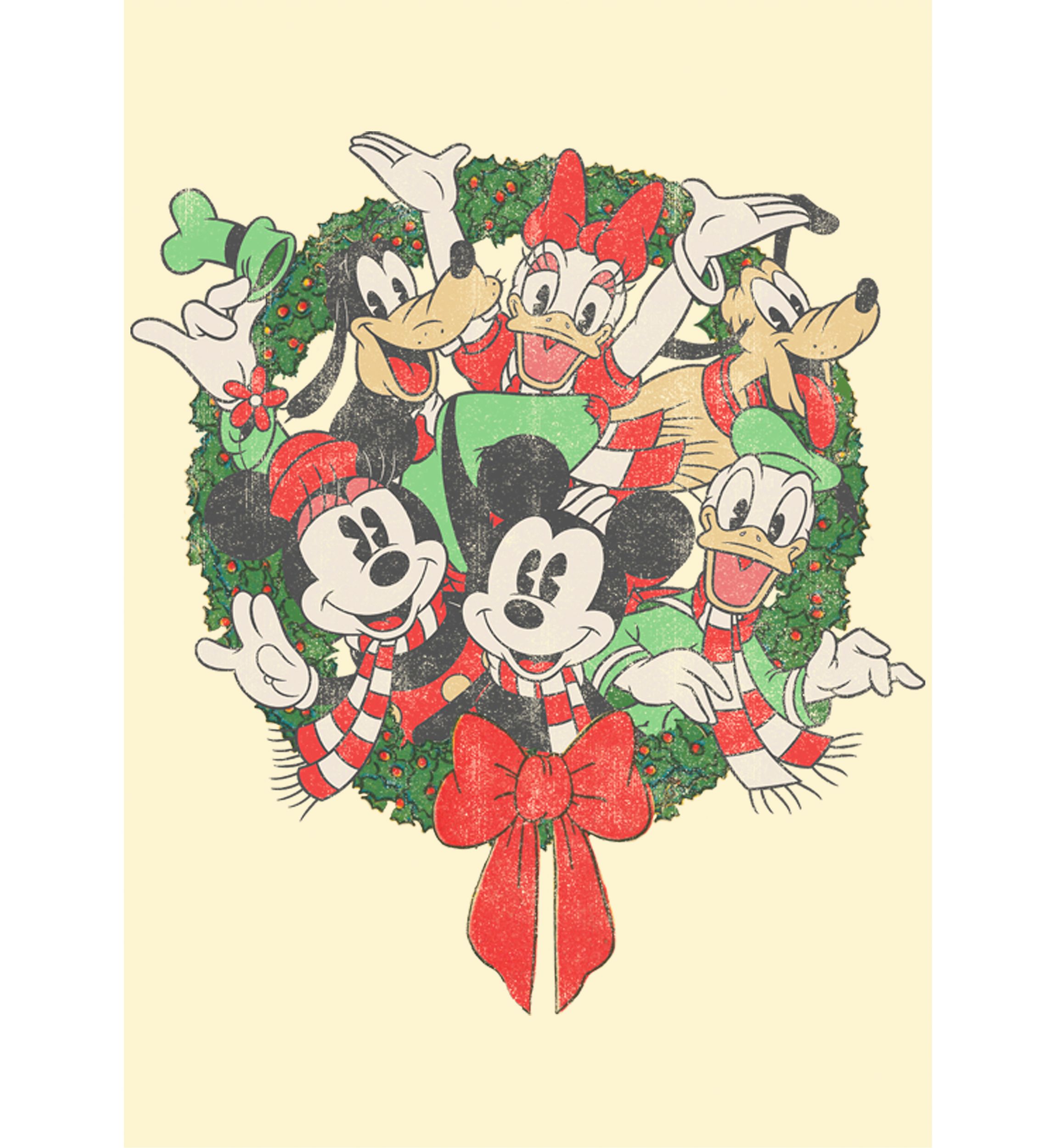 Classic Mickey Friends Wreath Graphic T-Shirt