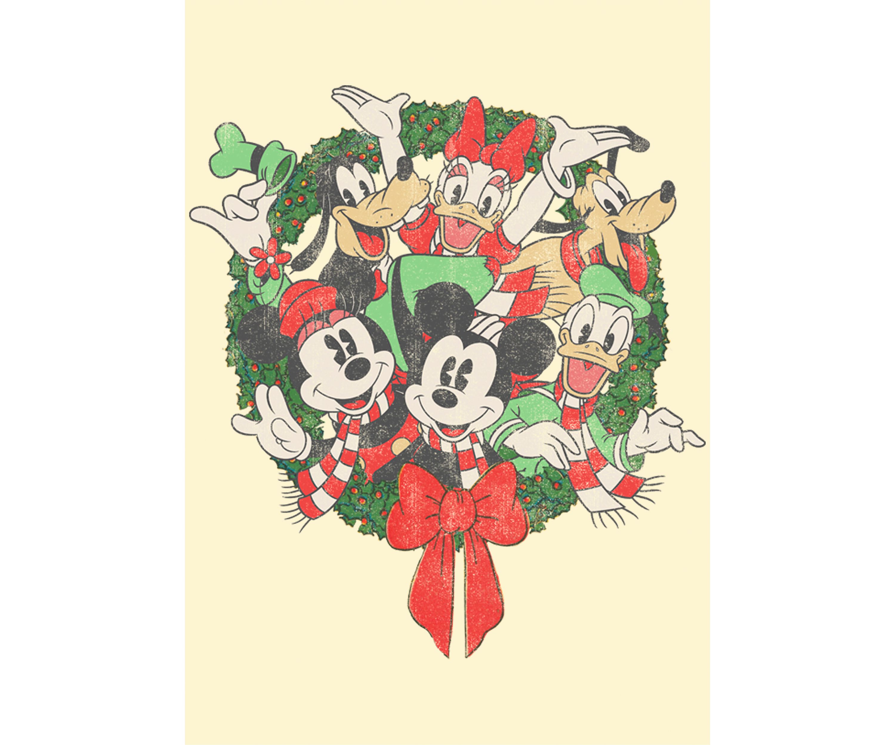 Classic Mickey Friends Wreath Graphic T-Shirt