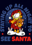 Garfield Santa Up Late Graphic T-Shirt