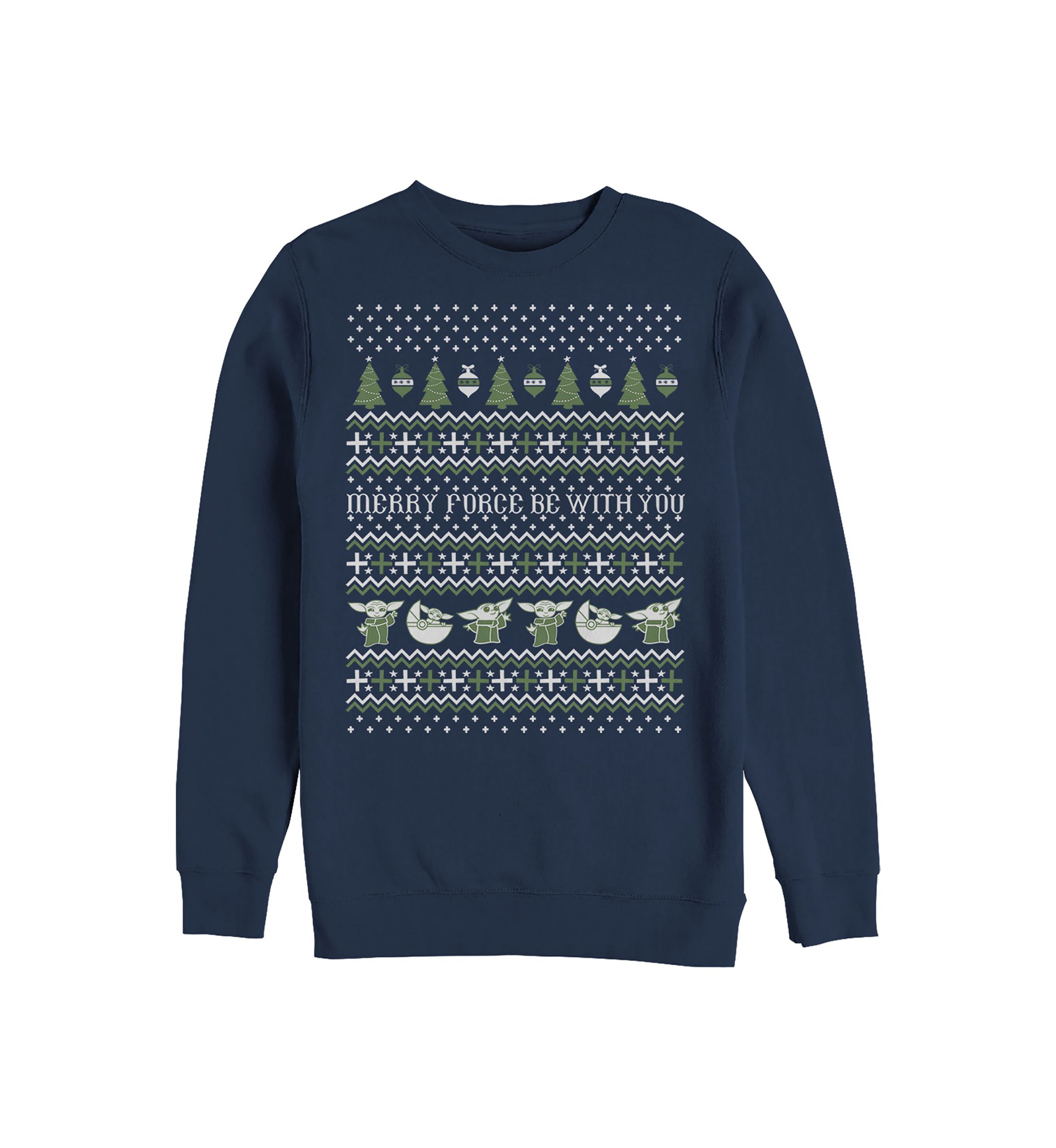 Star Wars® The Mandalorian The Child Ugly Sweater Crew Fleece Graphic Sweater
