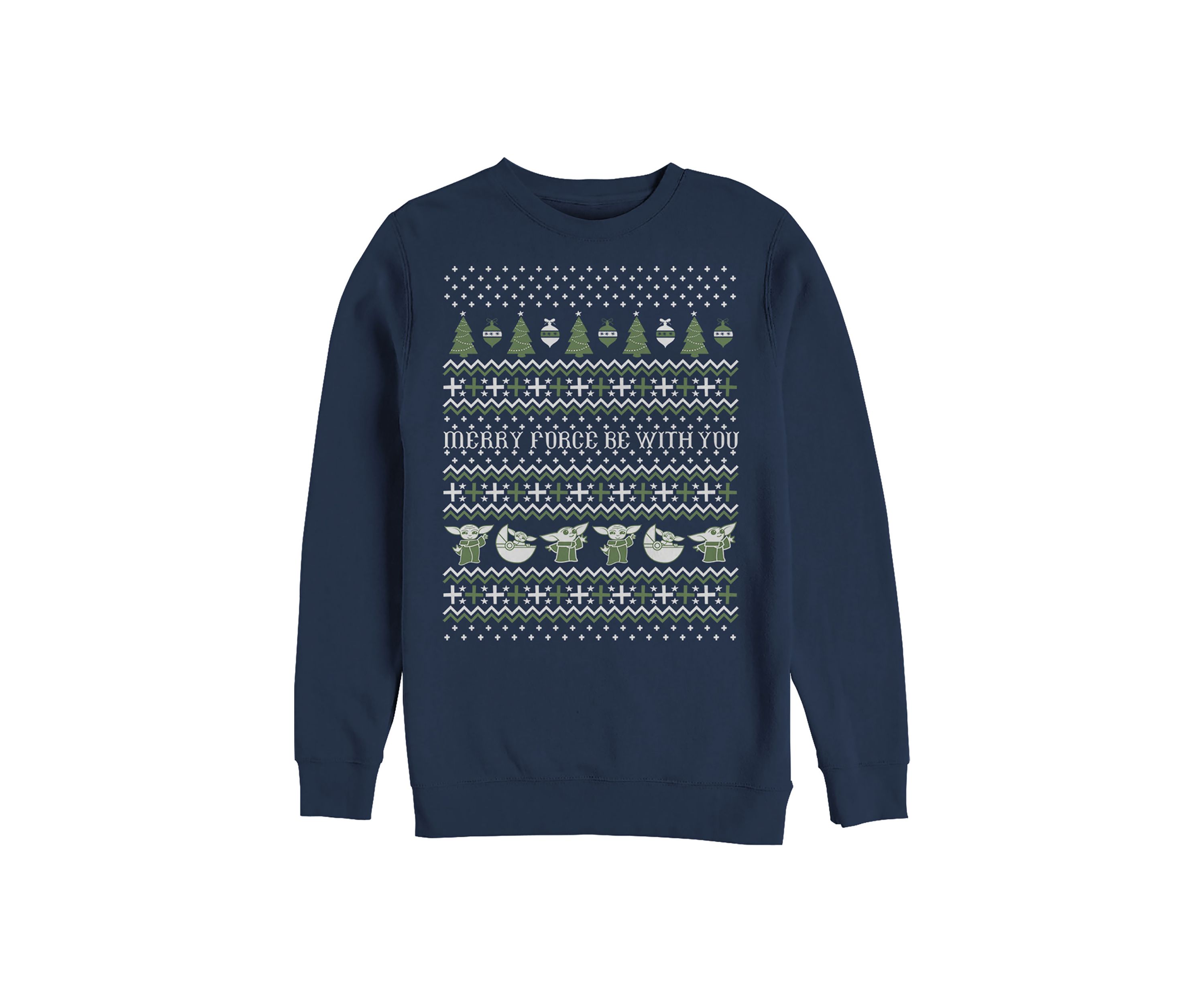 Star Wars® The Mandalorian The Child Ugly Sweater Crew Fleece Graphic Sweater