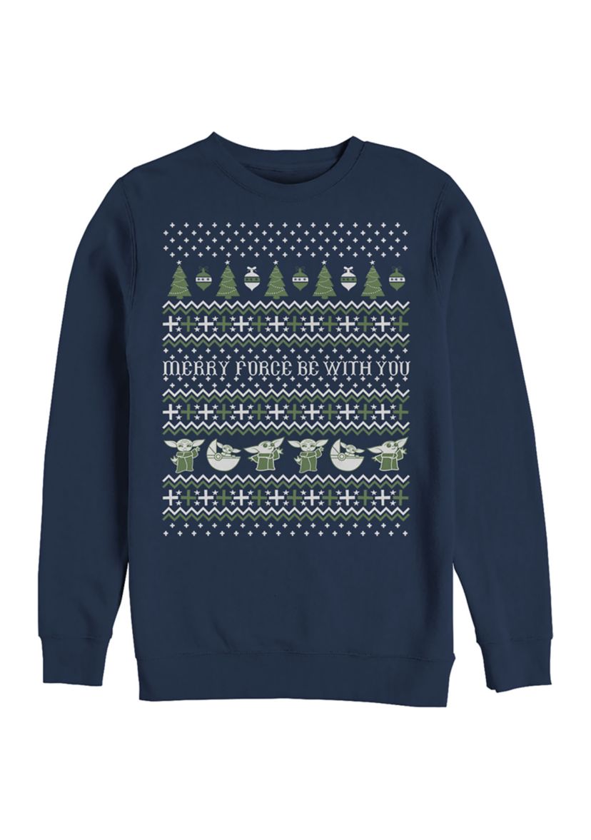 Star Wars® The Mandalorian The Child Ugly Sweater Crew Fleece Graphic Sweater