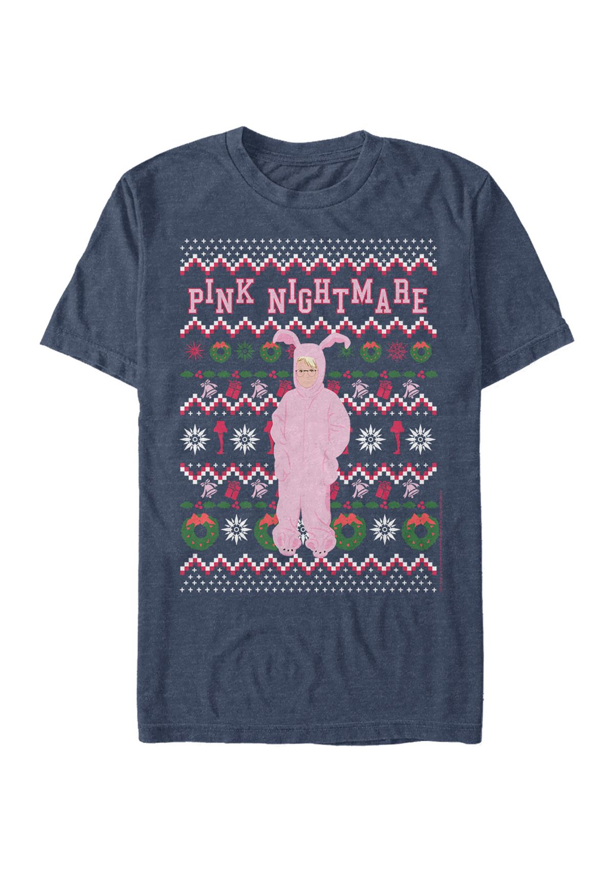 A Christmas Story Pink Nightmare Ugly Sweater Graphic T-Shirt