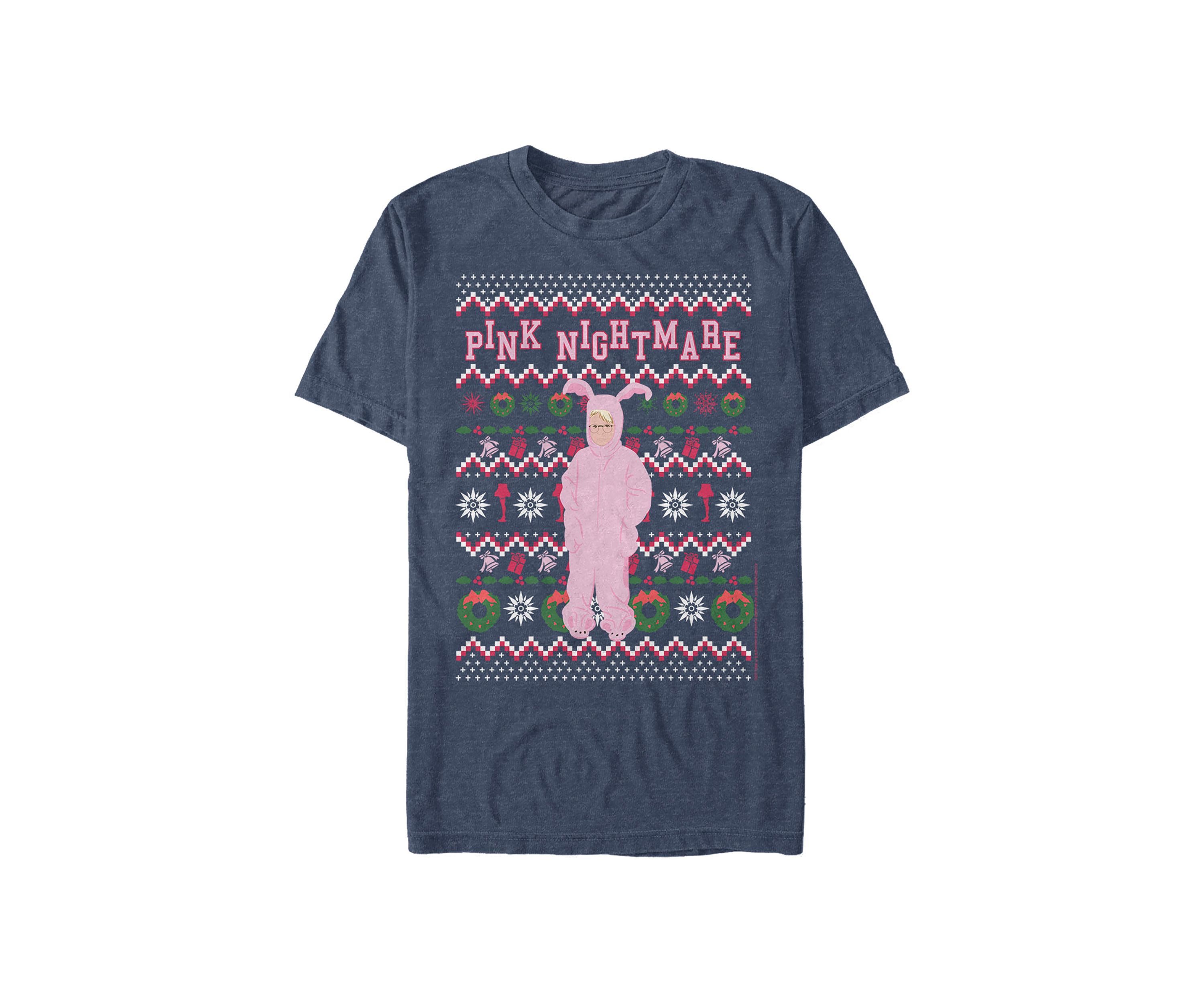 A Christmas Story Pink Nightmare Ugly Sweater Graphic T-Shirt