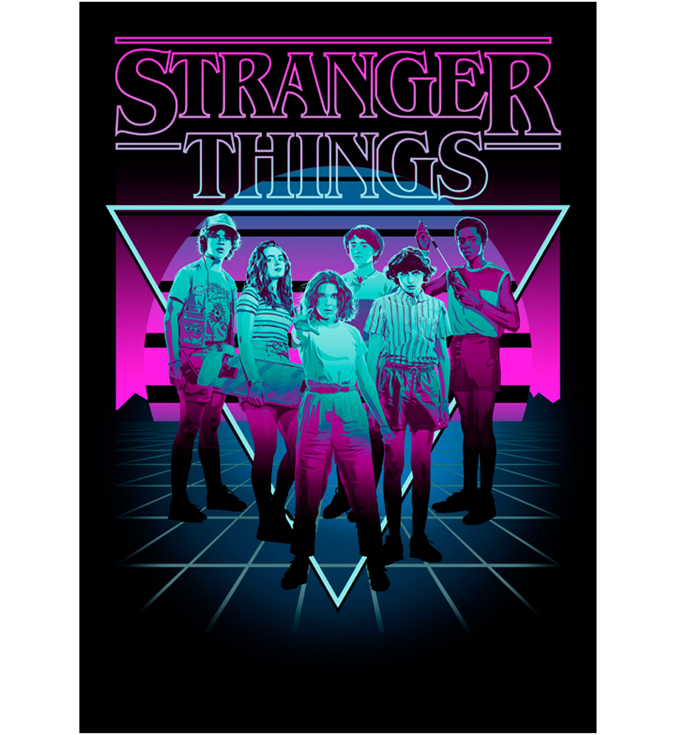 Stranger Things Neon Group Graphic T-Shirt