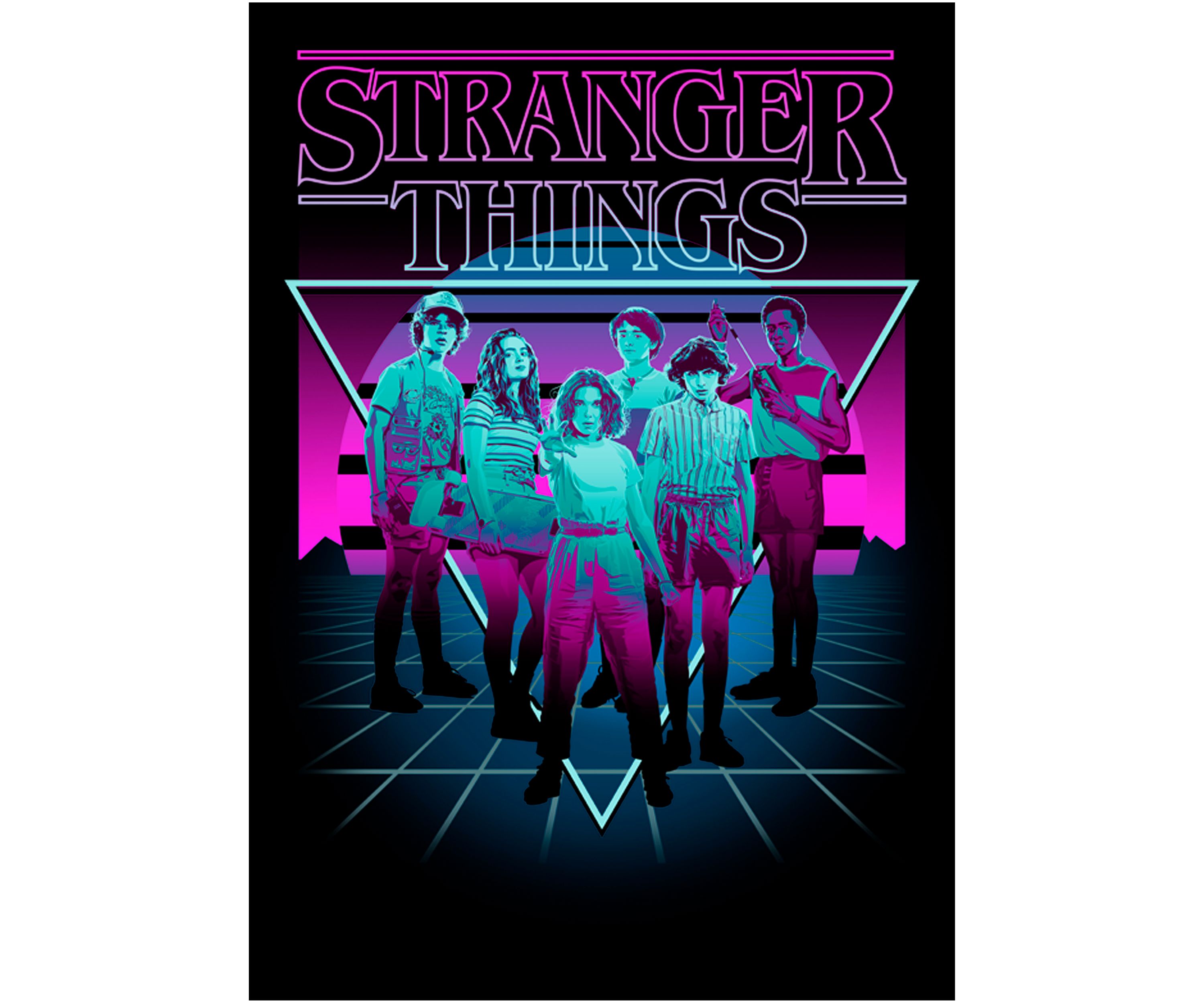 Stranger Things Neon Group Graphic T-Shirt
