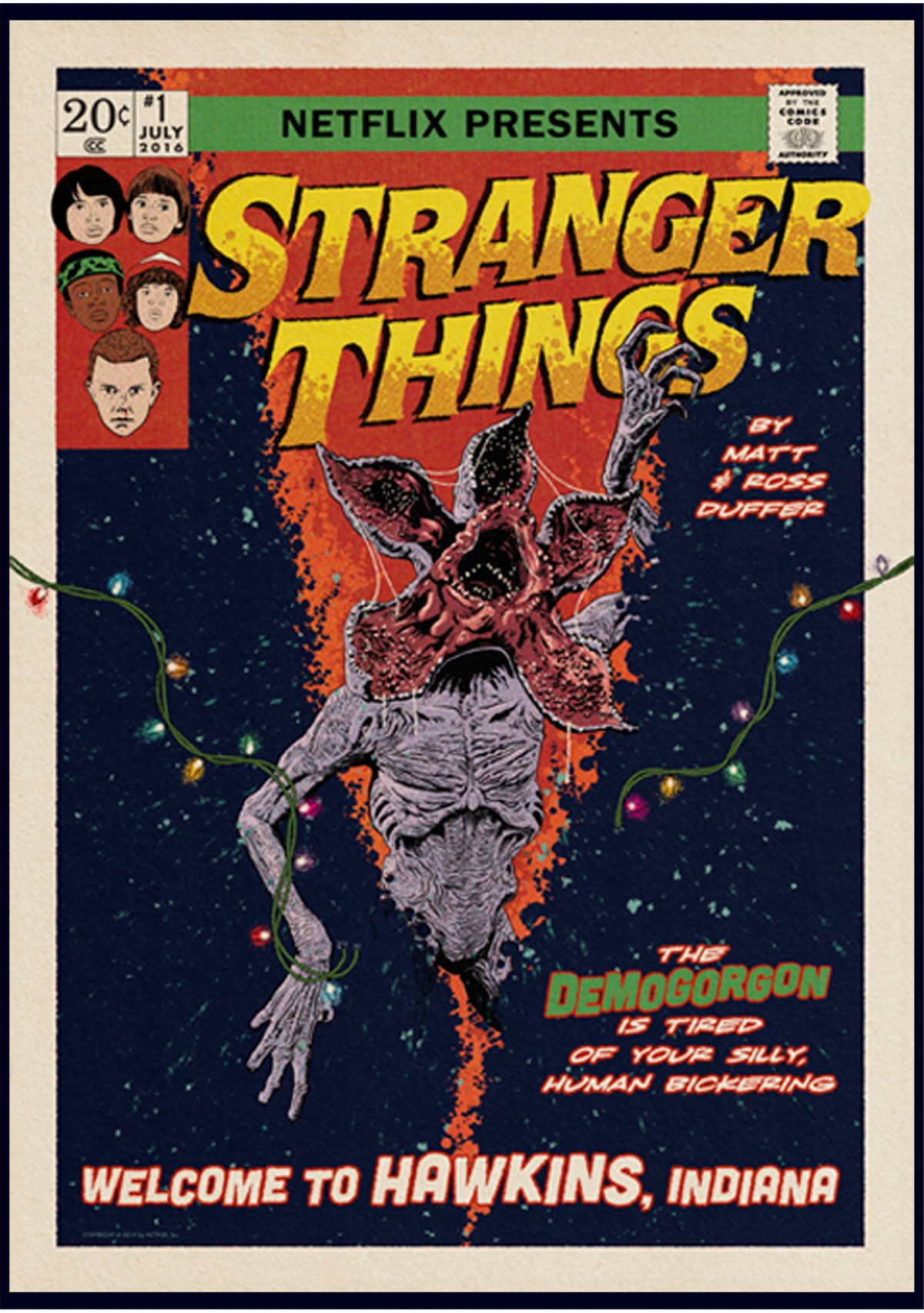  Stranger Things Comic Cover Graphic T-Shirt