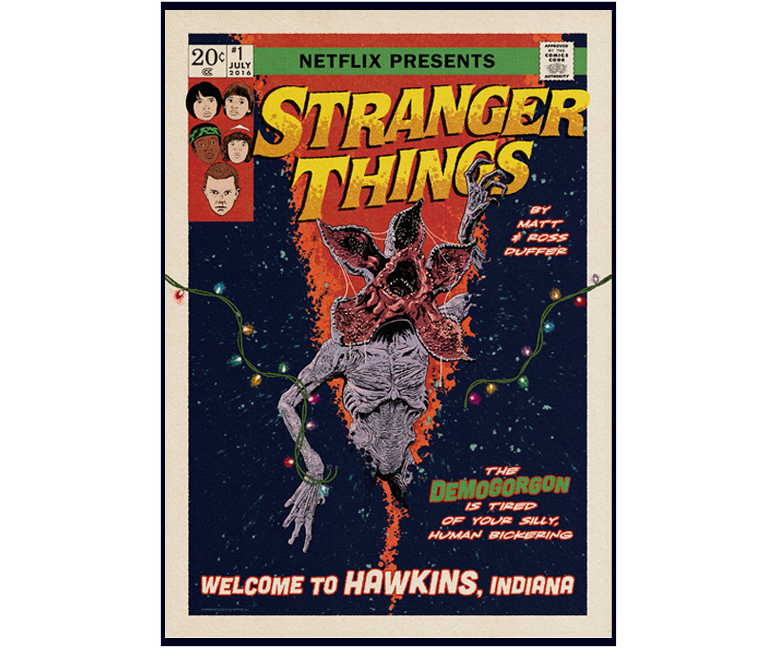  Stranger Things Comic Cover Graphic T-Shirt