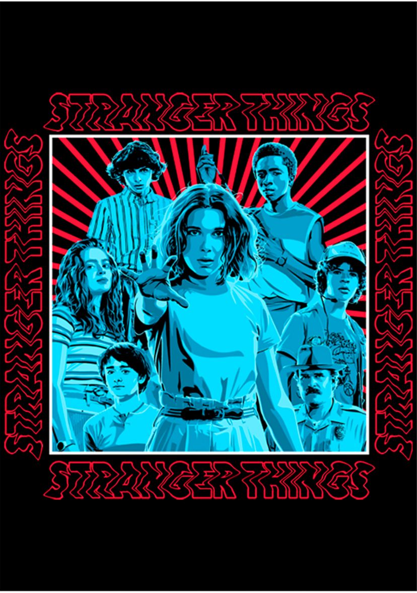  Stranger Things Group Shot Graphic T-Shirt