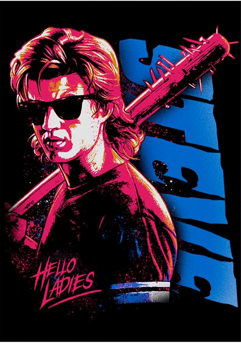 Stranger Things Splatterpunk Steve Graphic T-Shirt