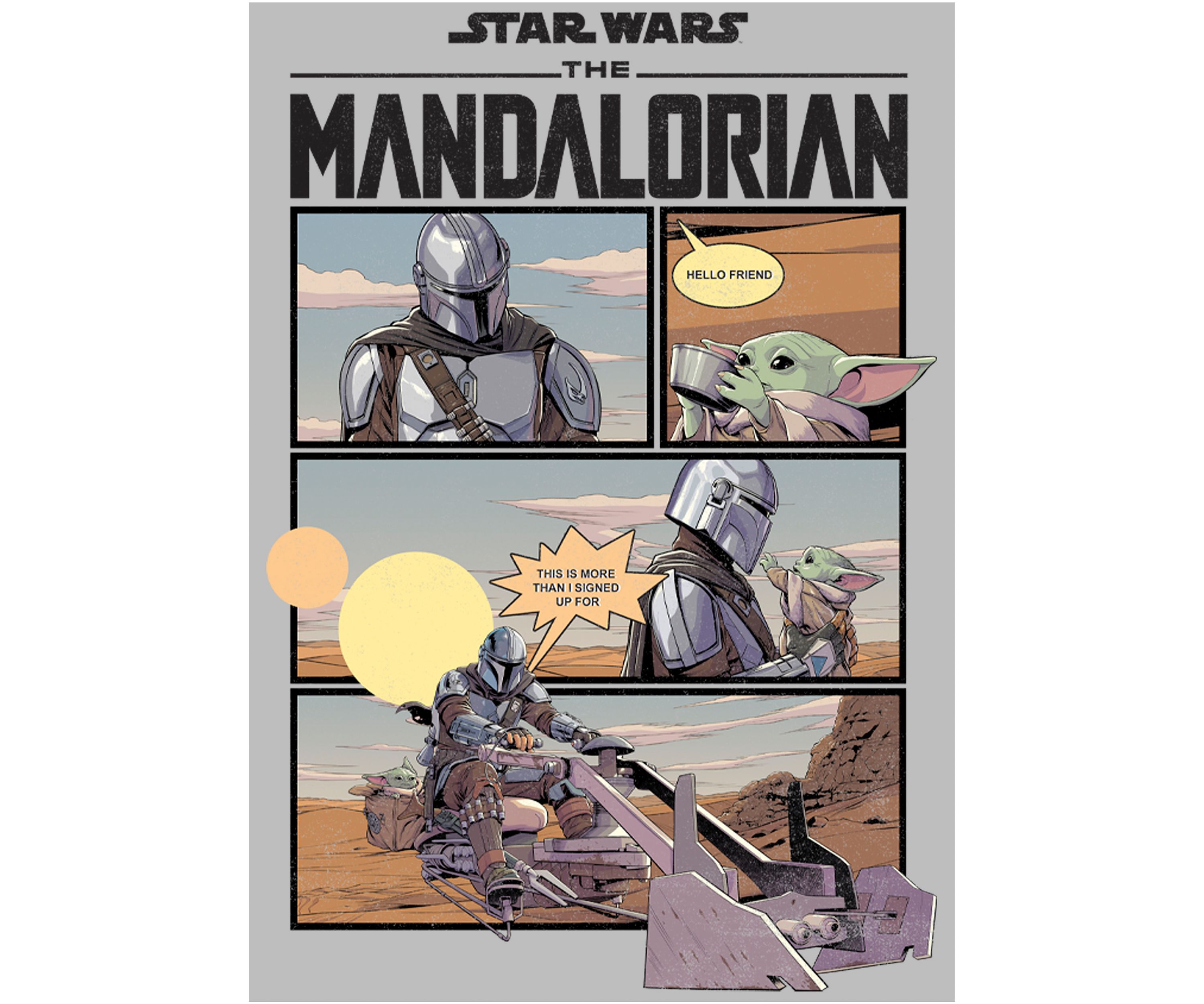  Star Wars® The Mandalorian Mando Comic Graphic T-Shirt
